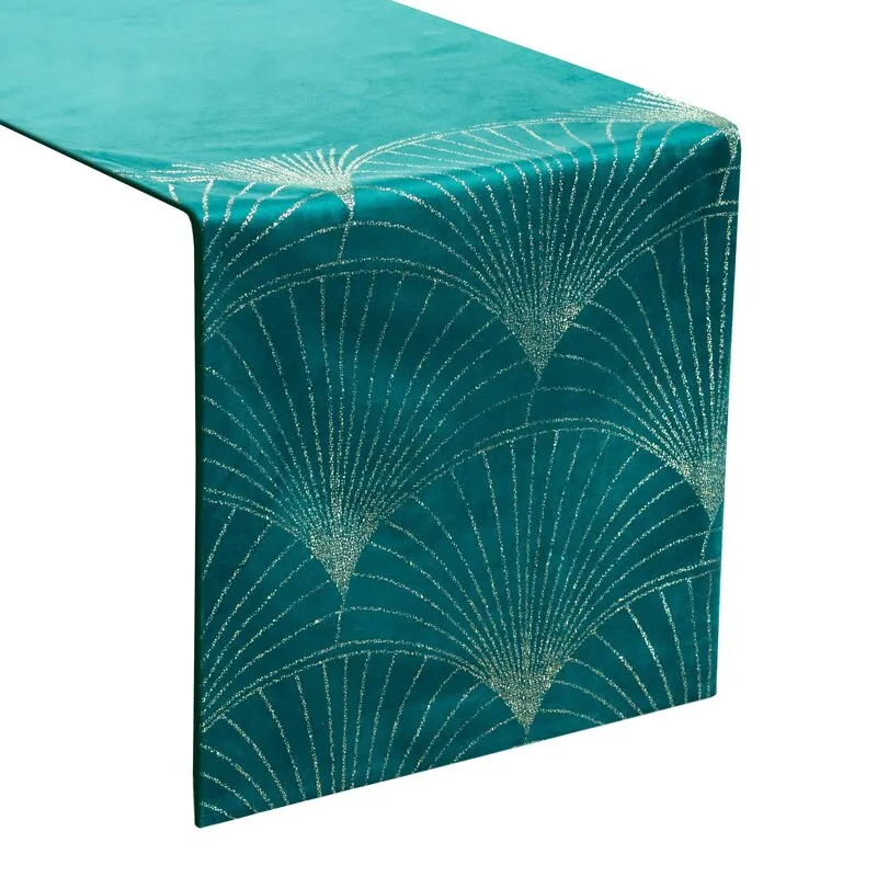 OBRUS BLINK 14 35 X 220 CM CIEMNOTURKUSOWY - EU_390108