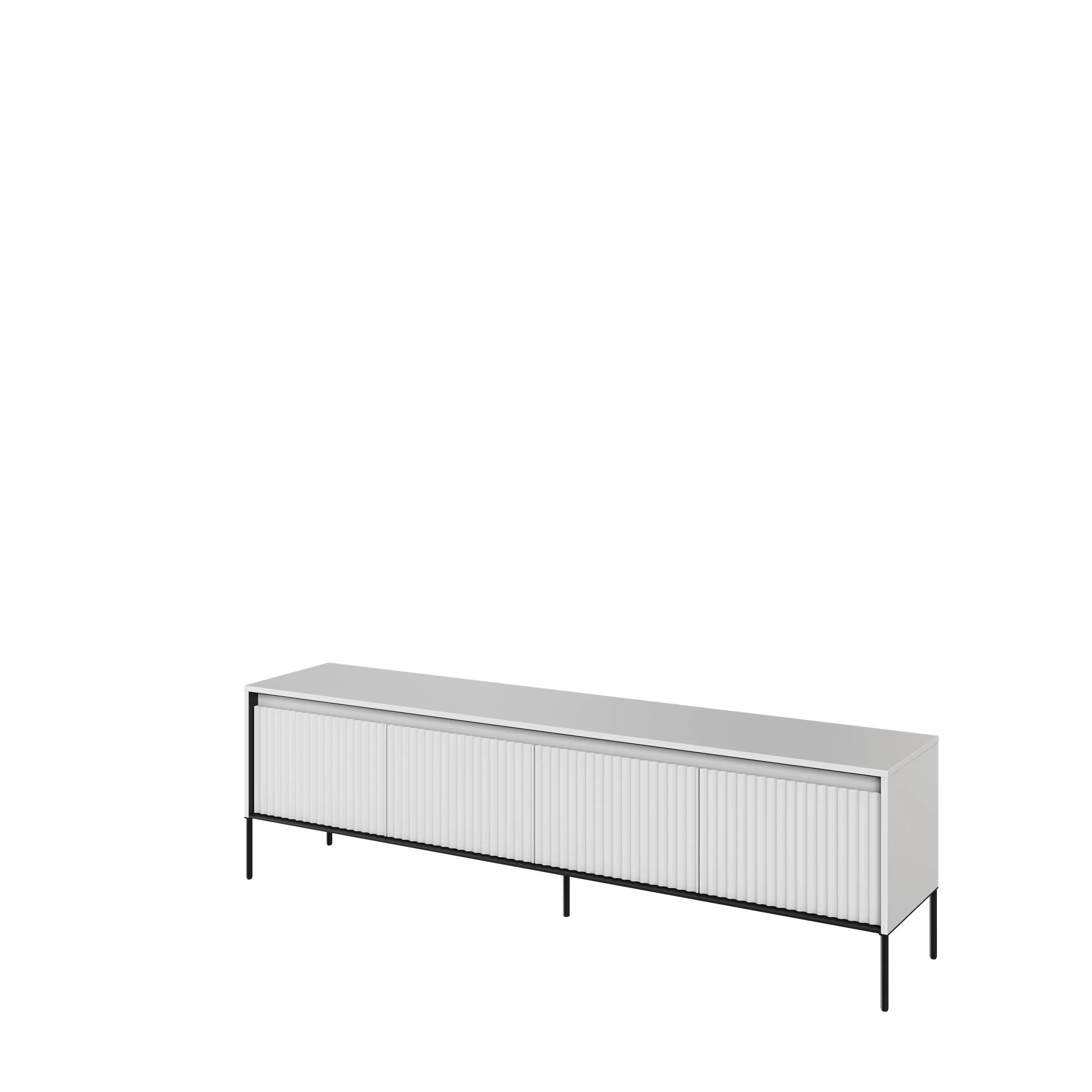 Szafka RTV z oświetleniem TREND TR-06 4D 192cm biały/czarny Szafka RTV z oświetleniem TREND TR-06 4D 192cm biały/czarny