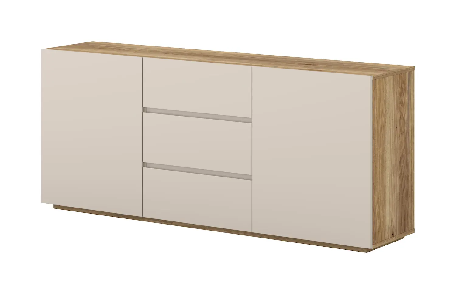 Komoda 2-drzwiowa z 3 szufladami CRISS kaszmir dąb Mauvella - 24MKOM26