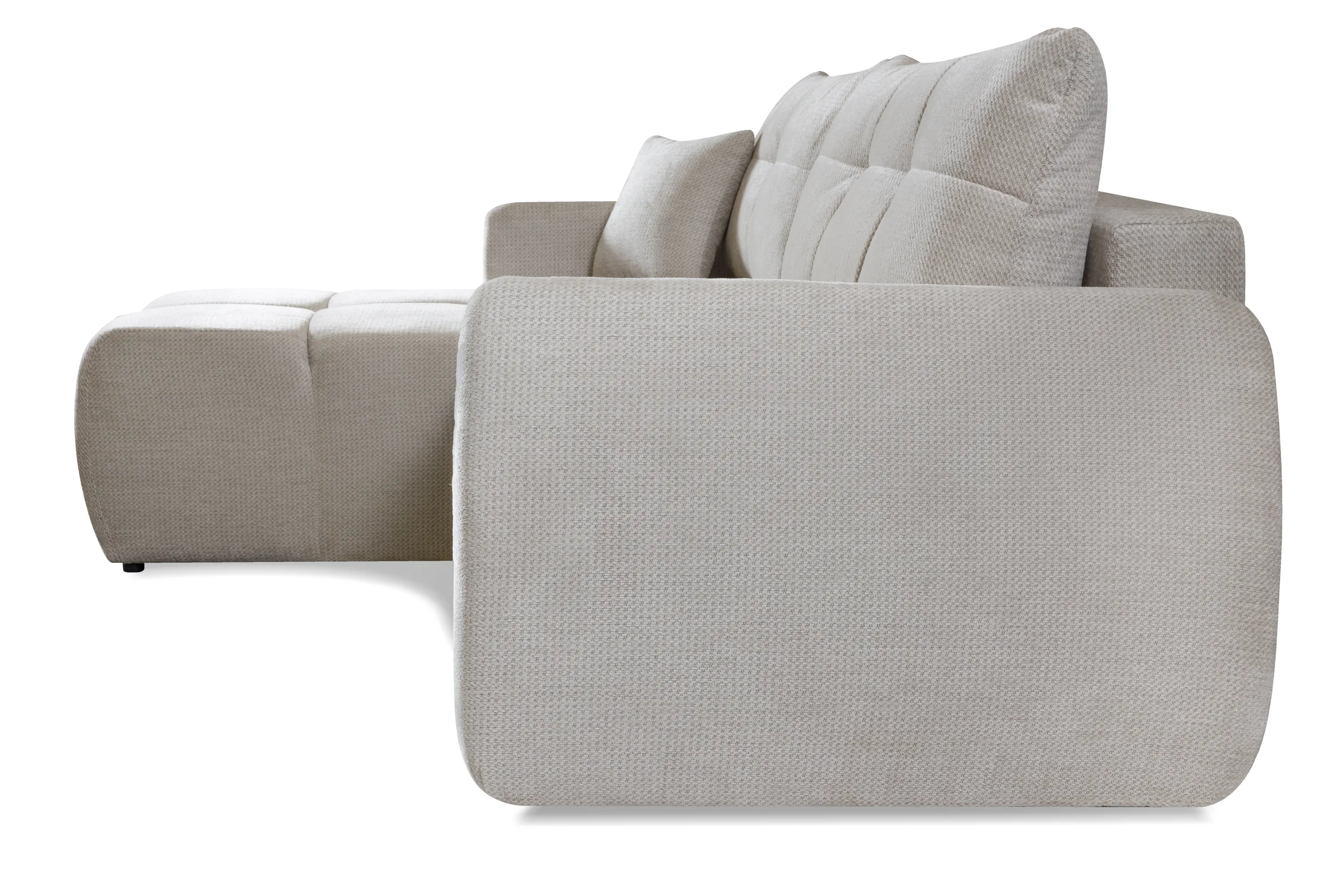 Narożnik rozkładany z pojemnikiem SANCHO ARTICO NATA 255 cm L/P beżowy - SANCHO_ARTICO_NATA