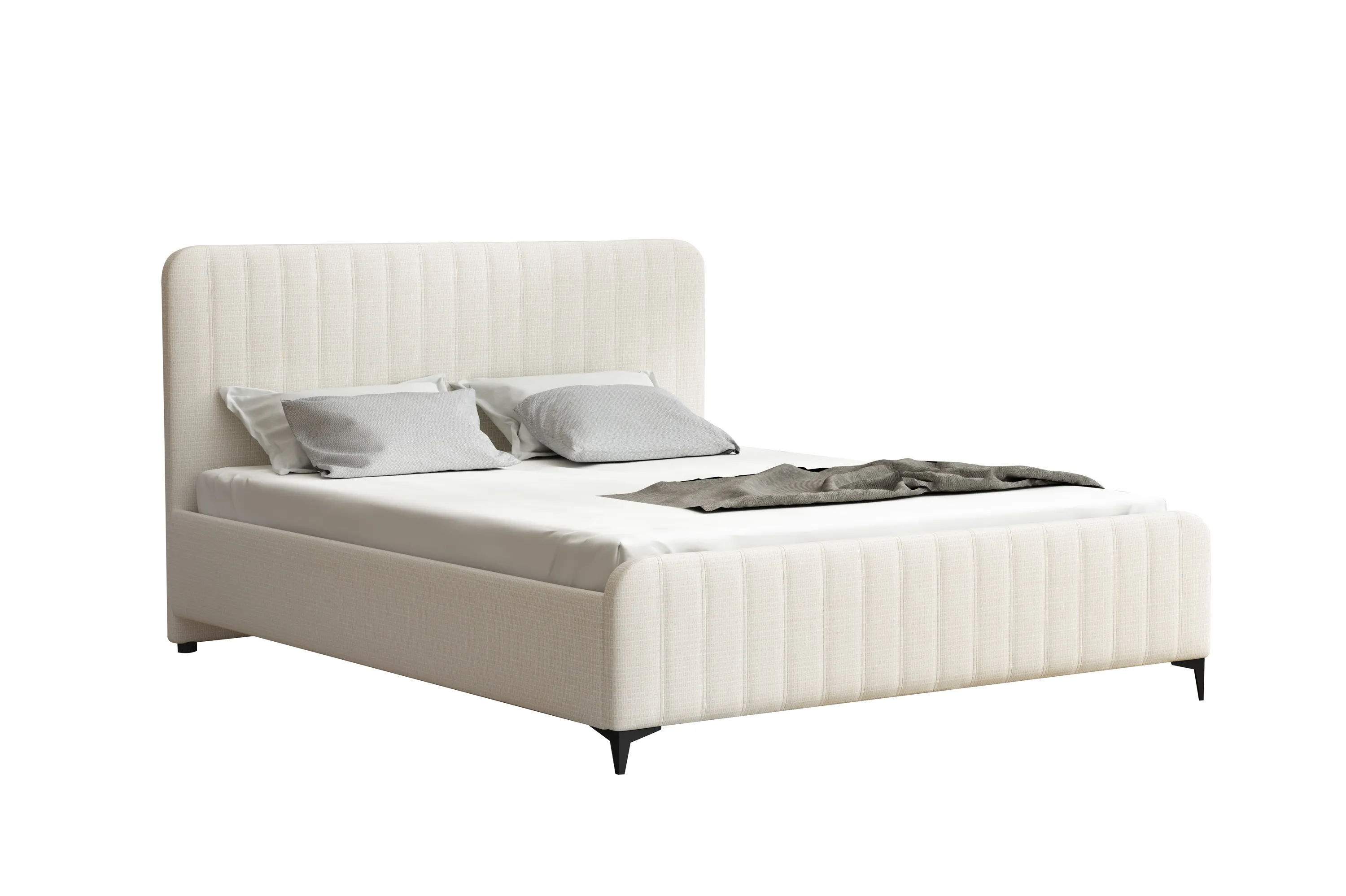 Łóżko tapicerowane z pojemnikiem Soul 160x200 Louis 661 beżowe Łóżko tapicerowane z pojemnikiem Soul 160x200 Louis 661 beżowe