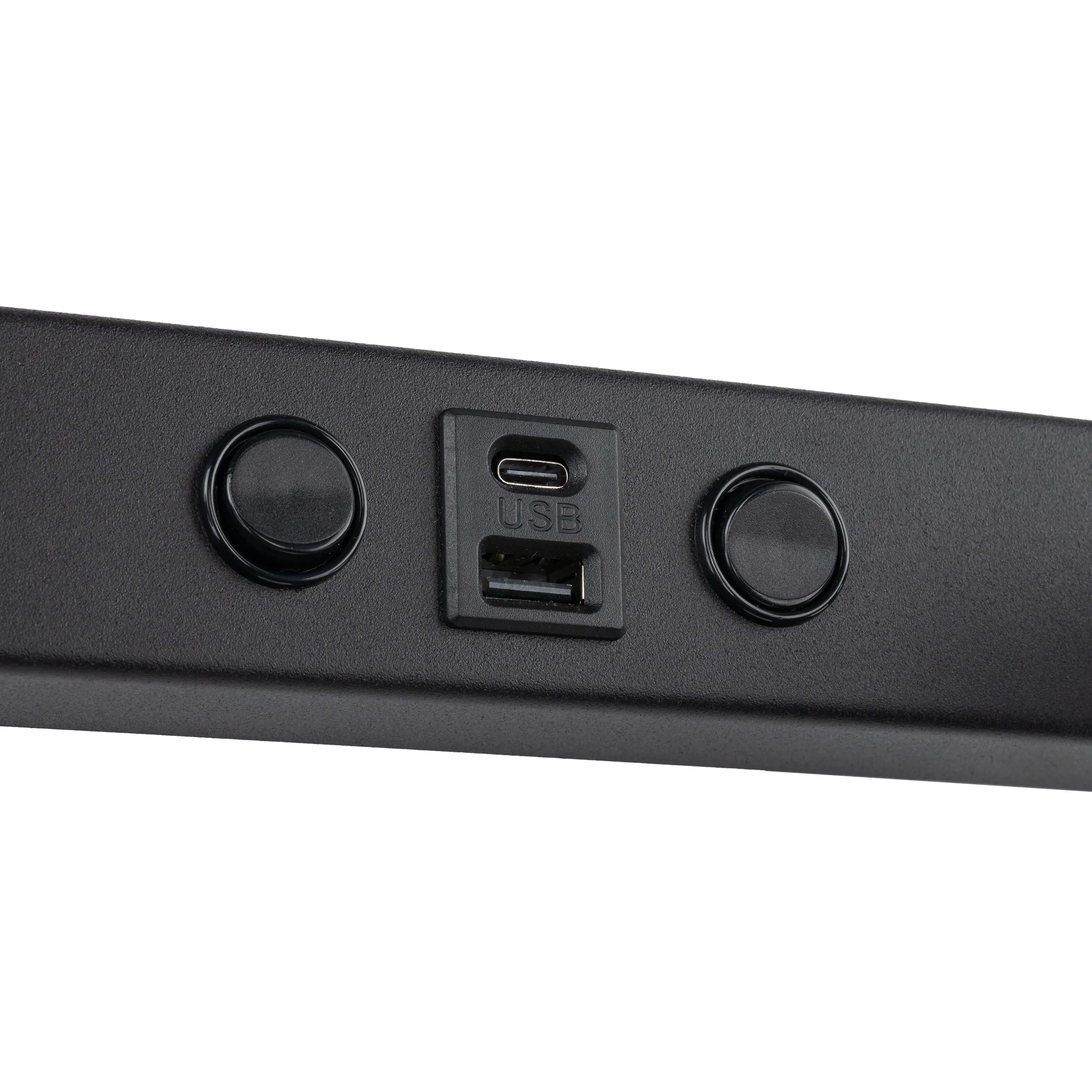 Kinkiet TOP czarny z regulowanymi reflektorami niezależnymi przełącznikami oraz wtyczkami USB-A oraz USB-C 39x18x15cm - TK_10277