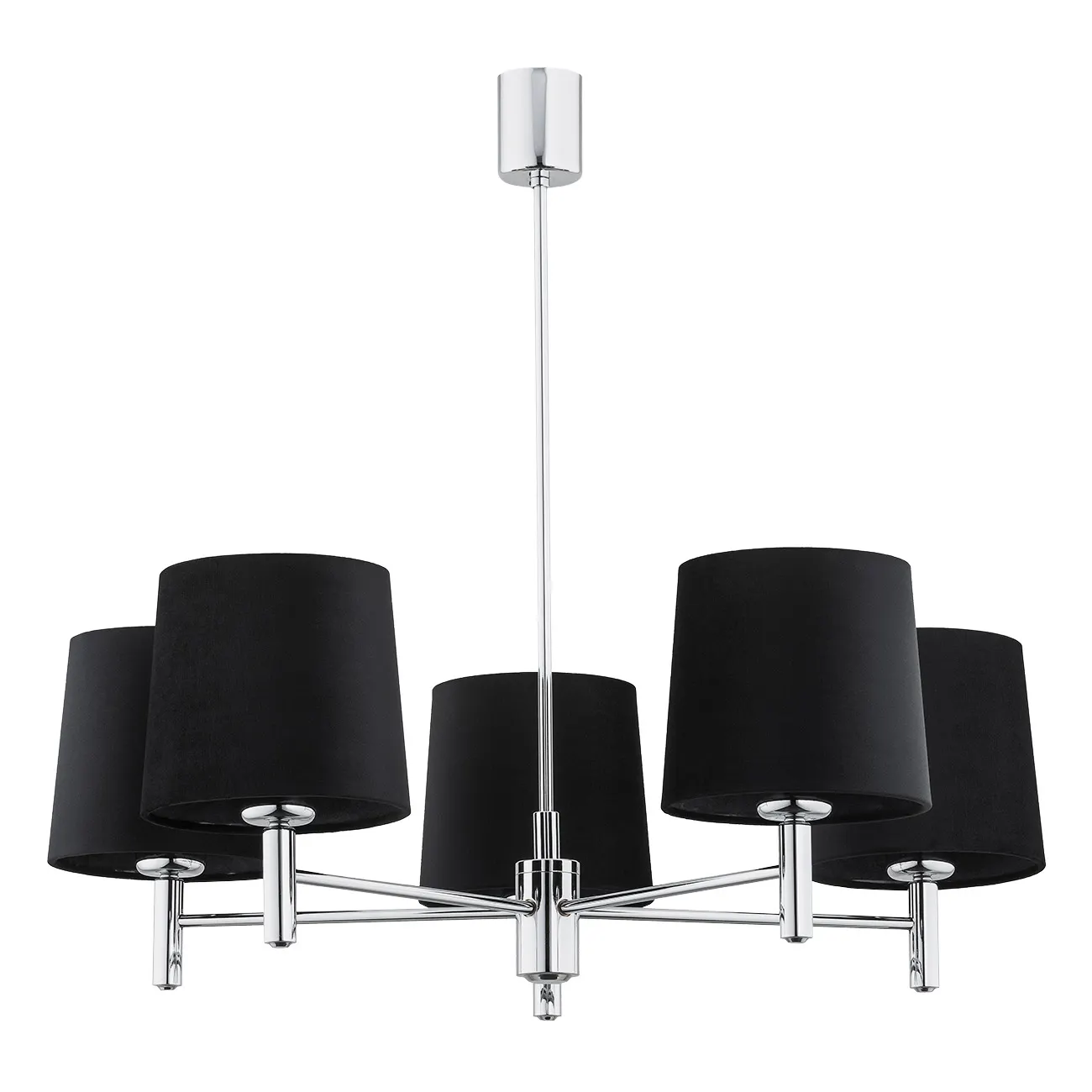 Żyrandol BOLZANO PLUS metalowy chromowany czarny 71x63cm - 2104