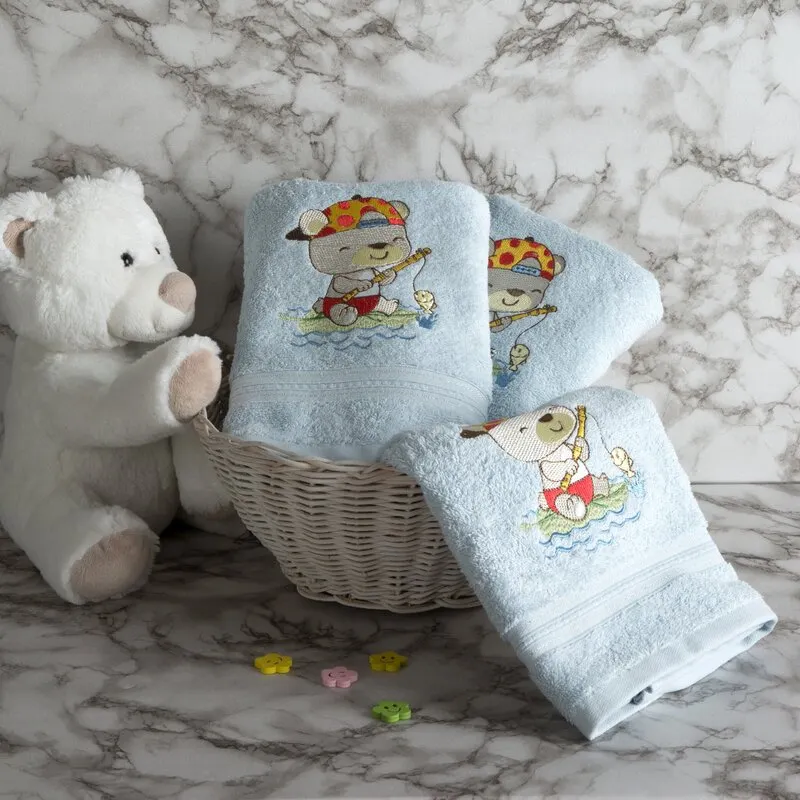 RĘCZNIK DZIECIĘCY BABY51 50X90 CM NIEBIESKI - EU_429131