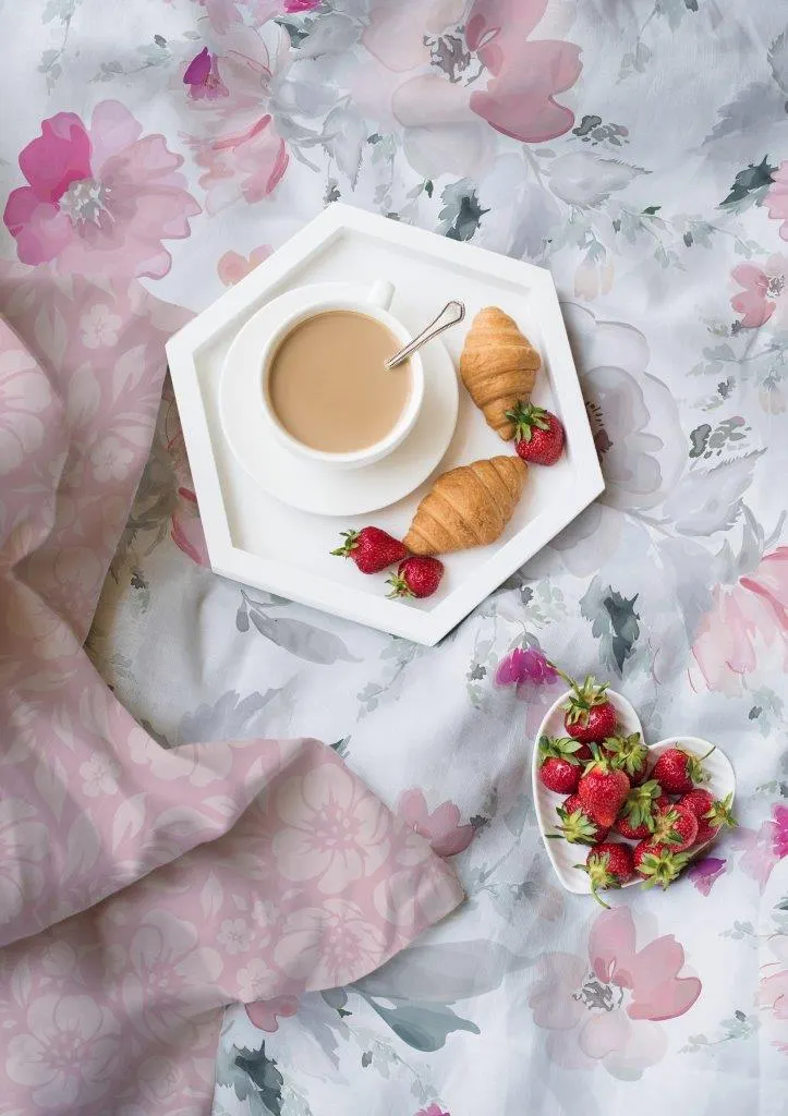 Pościel komplet MILAGRO VERDE 003 satyna bawełniana 160X200+2x70X80 różowa - FARO_29955