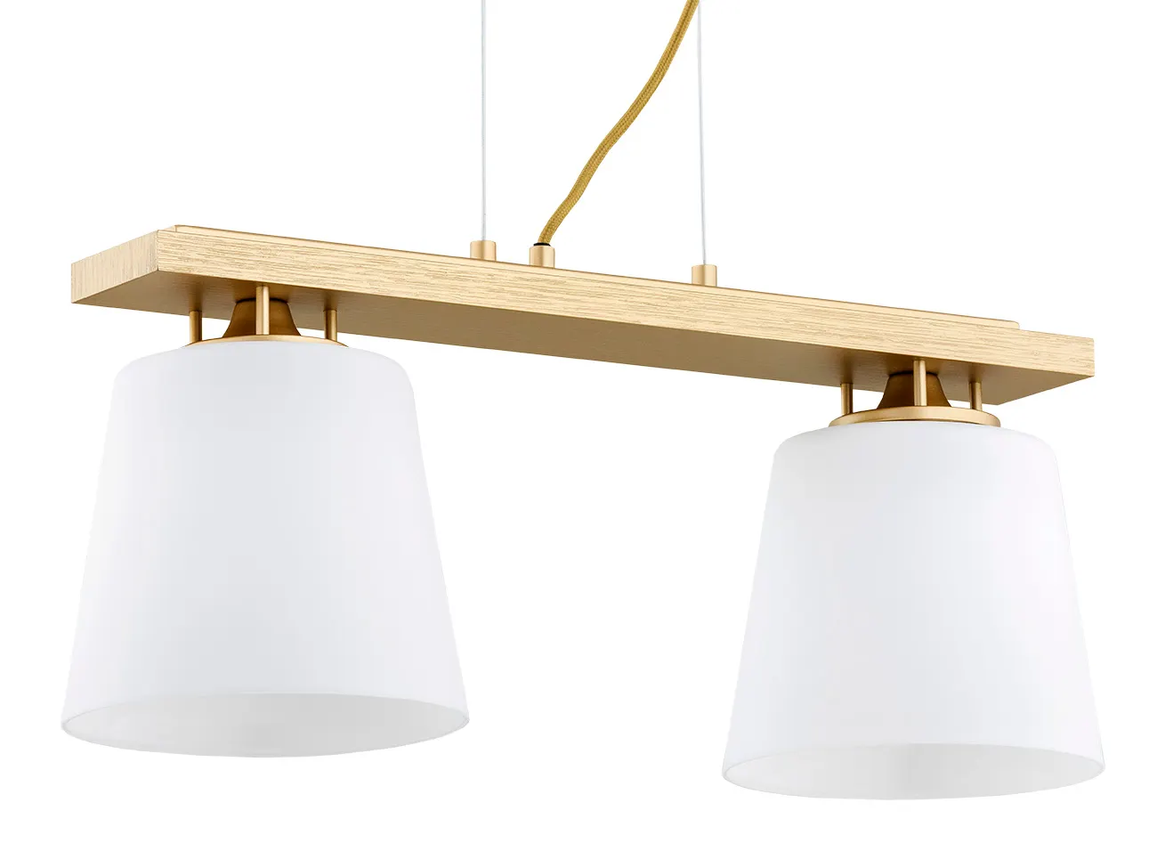 Lampa wisząca ARDEN złota szczotkowana biała 103 cm - 7151