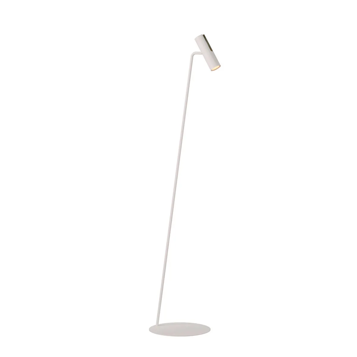 lampa podłogowa, lampka stojąca, minimalistyczny design, biały kolor, regulowany kąt świecenia