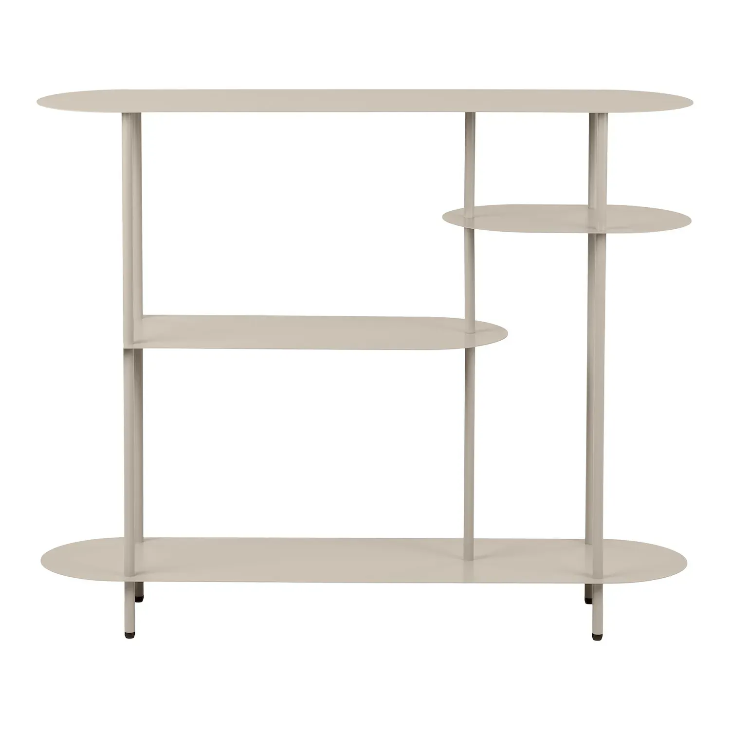 Regał metalowy z 4 półkami RIETI SZ118xW97 asymetryczny piaskowy - 3251013