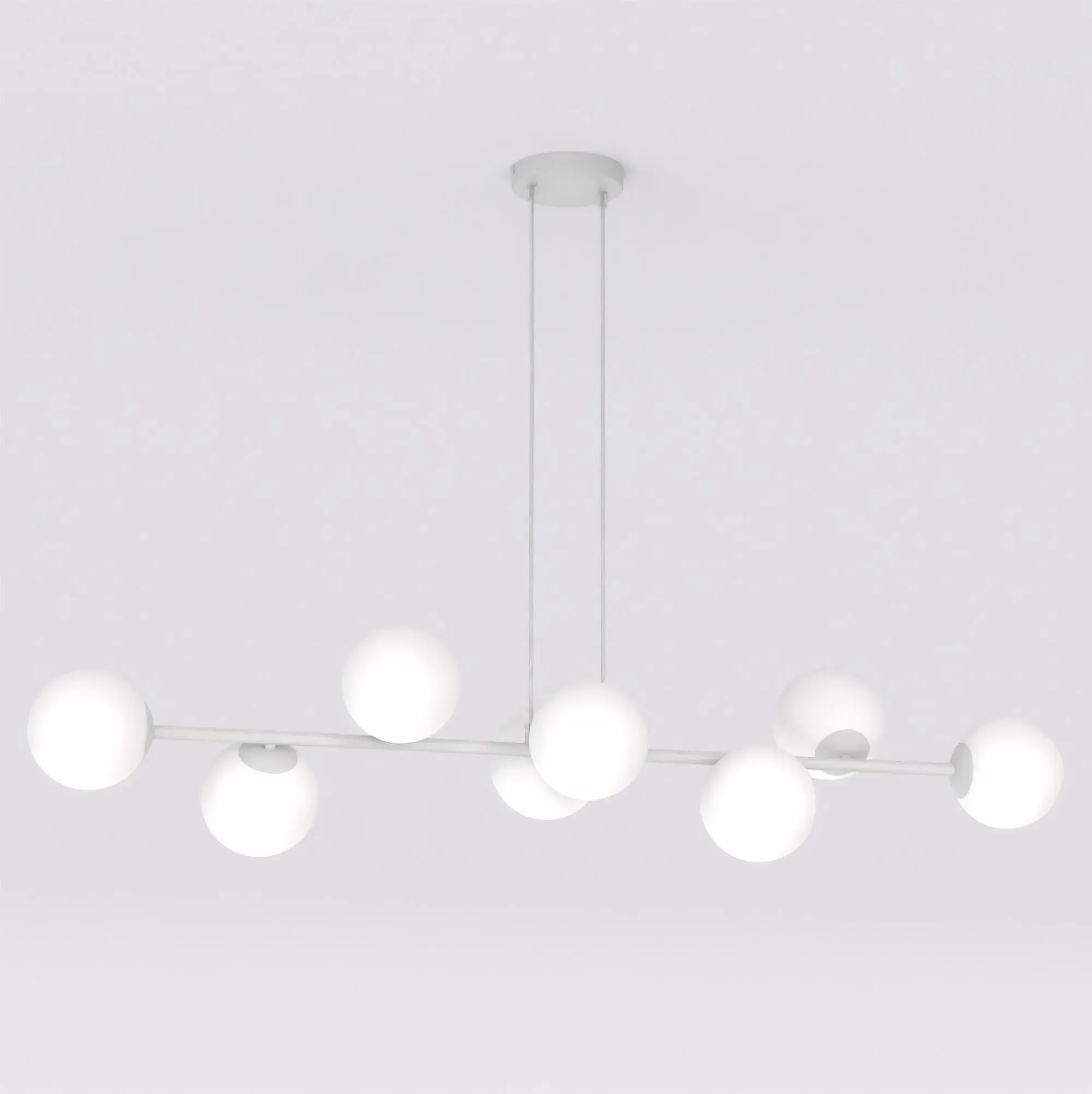 Lampa wisząca MAGNUS 8 GRAY OPAL szary biały - 1642/8