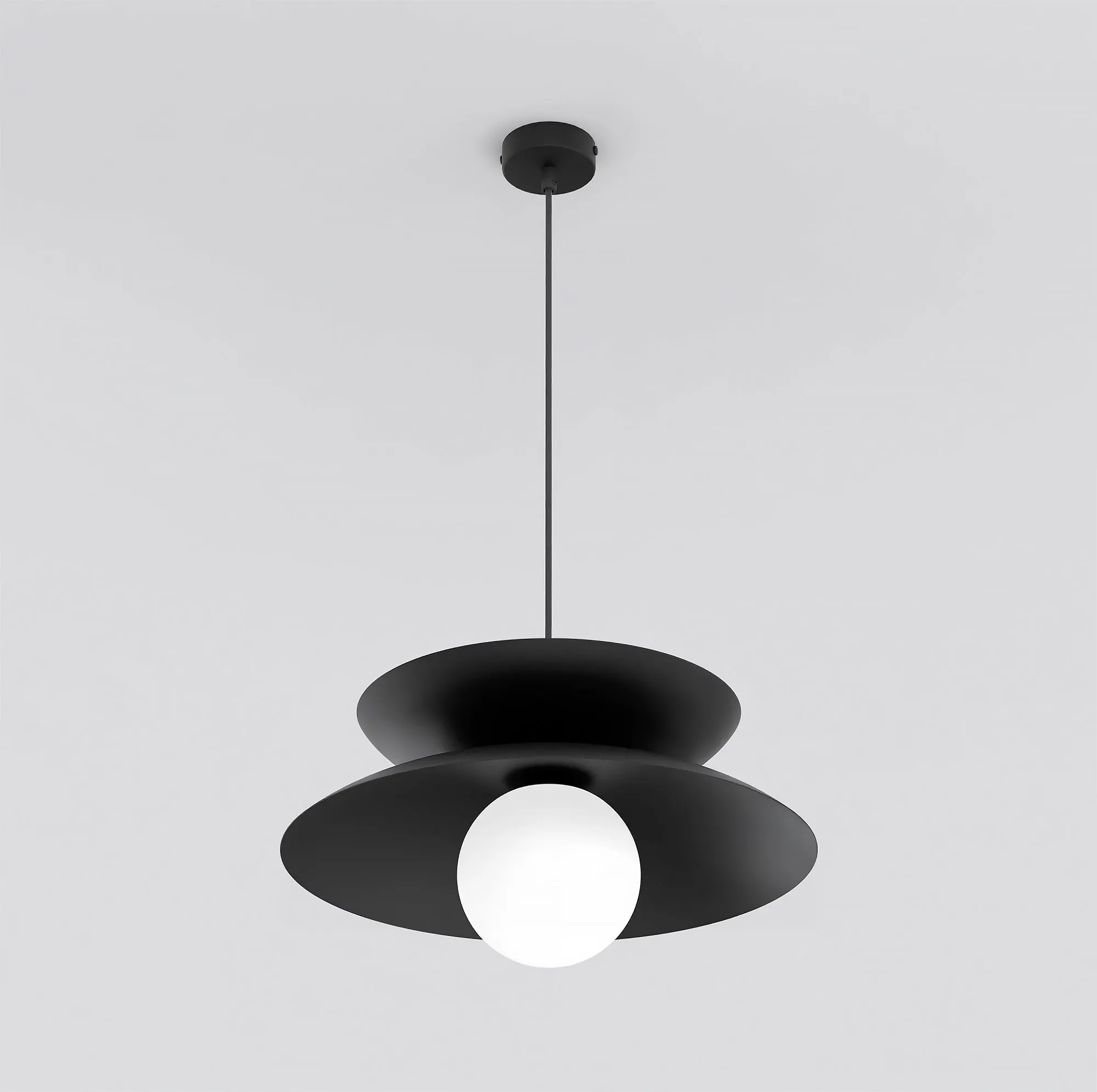 image lampa wisząca, pendant lamp, czarna lampa, kula, design