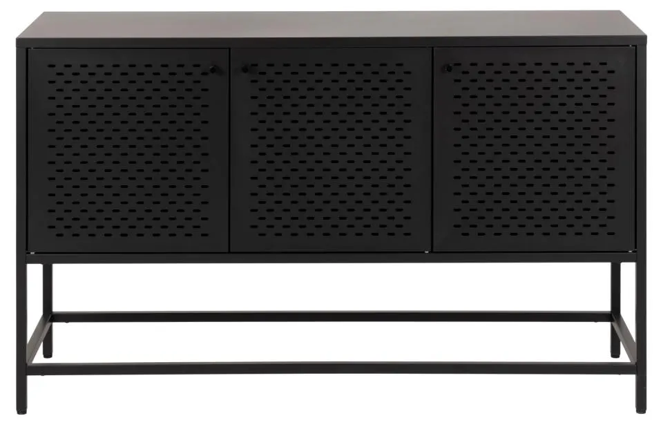 Komoda 3-drzwiowa ROMA 125x40x75 Czarny — zdjęcie 3