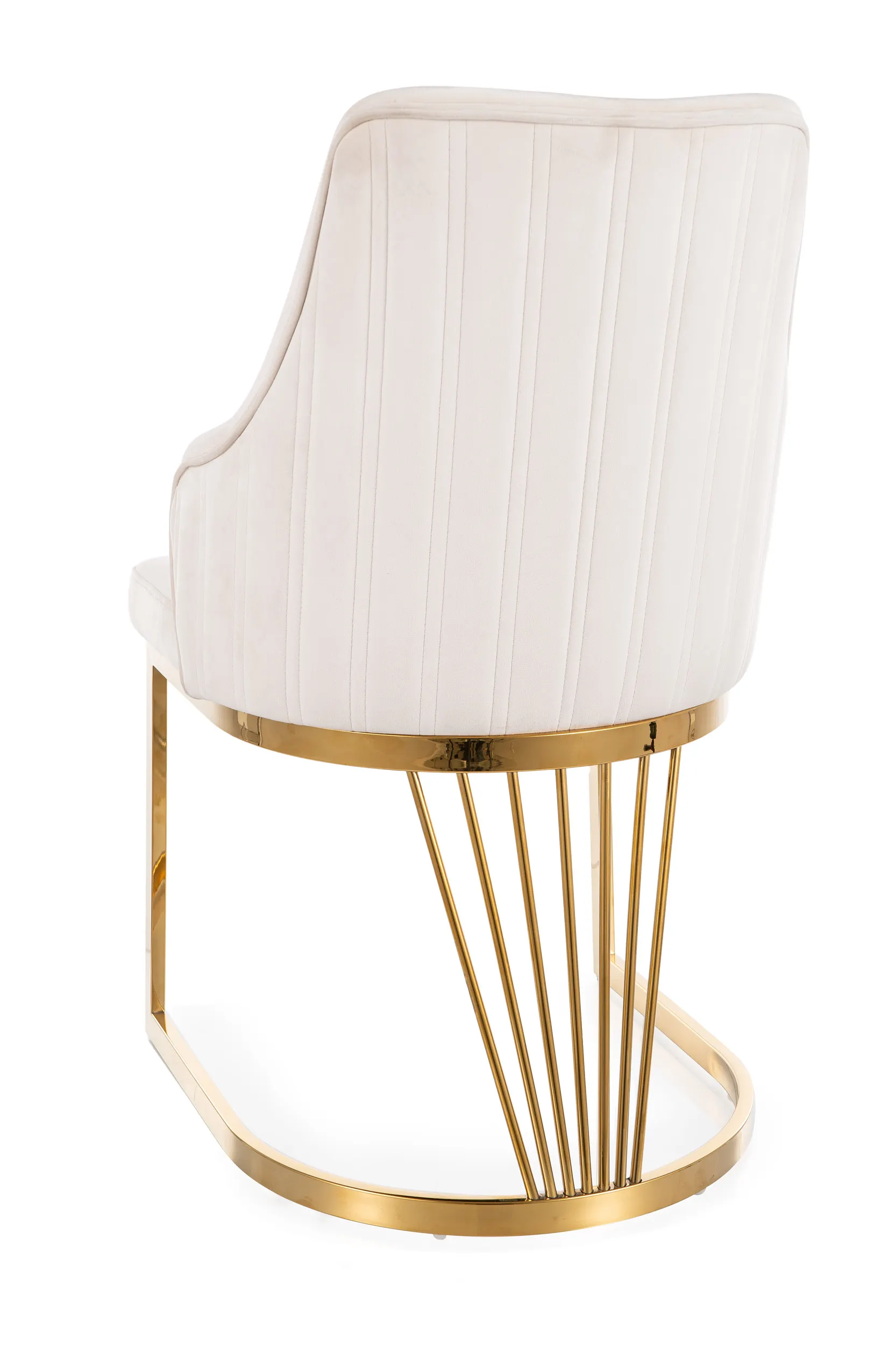 Krzesło ALURE VELVET jasny beż/złote nogi - ALUREVZLJBE