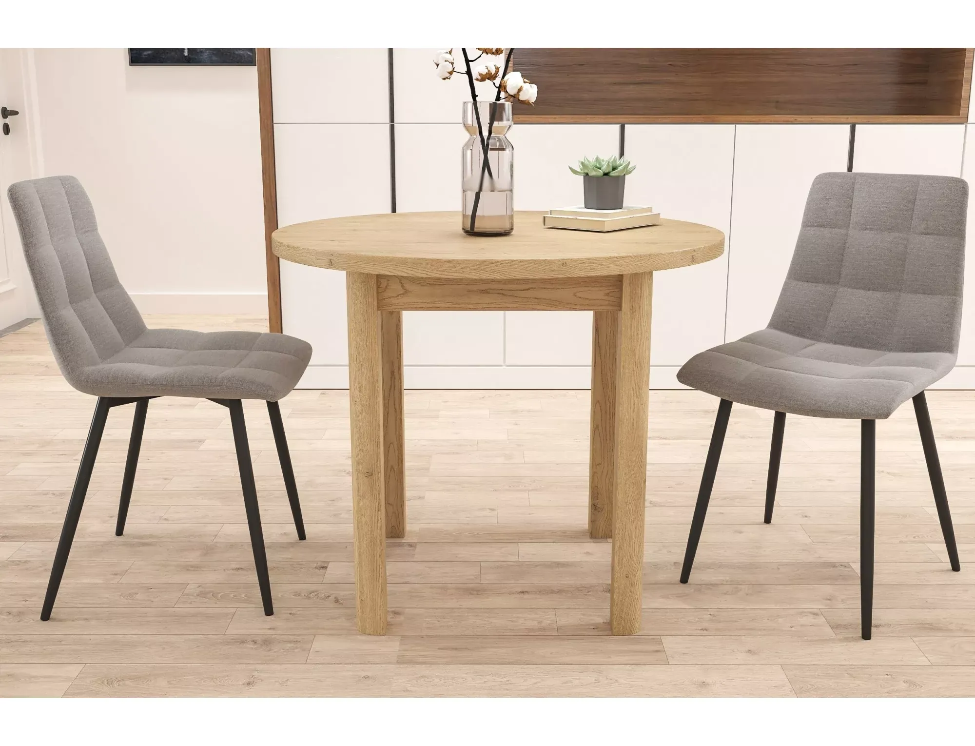 Stół jadalniany ADAM okrągły 80 cm dąb cremona torro - ADAMDCTFI80