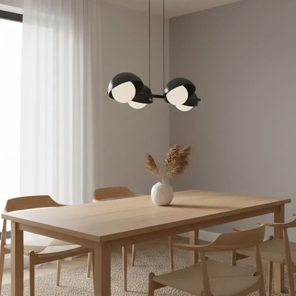 Lampa wisząca metalowa BOOM 4 czarna — zdjęcie 4