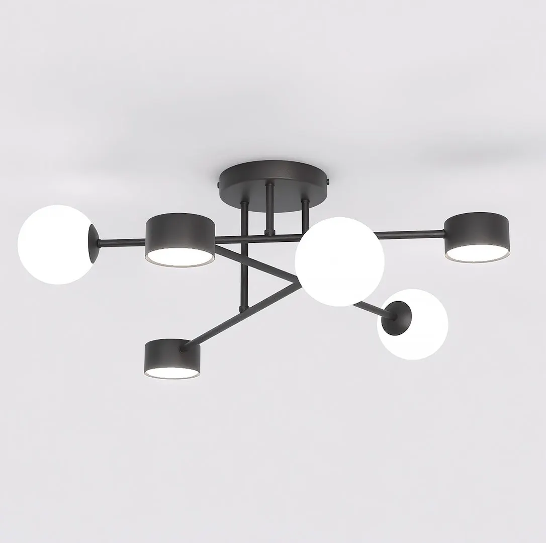 Lampa sufitowa HOLON 6 czarna
