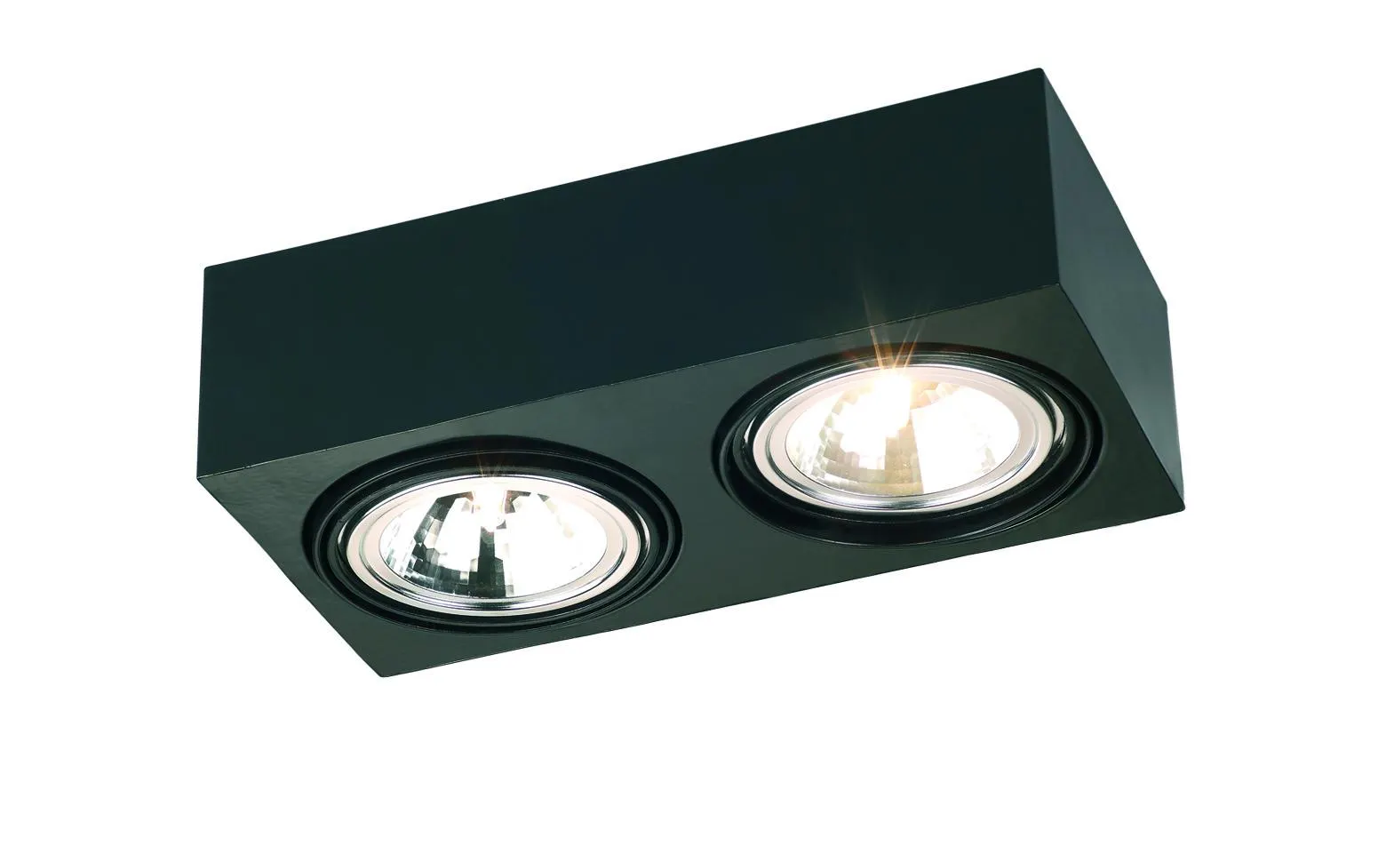 Plafon RODOS metalowy czarny 30x10cm