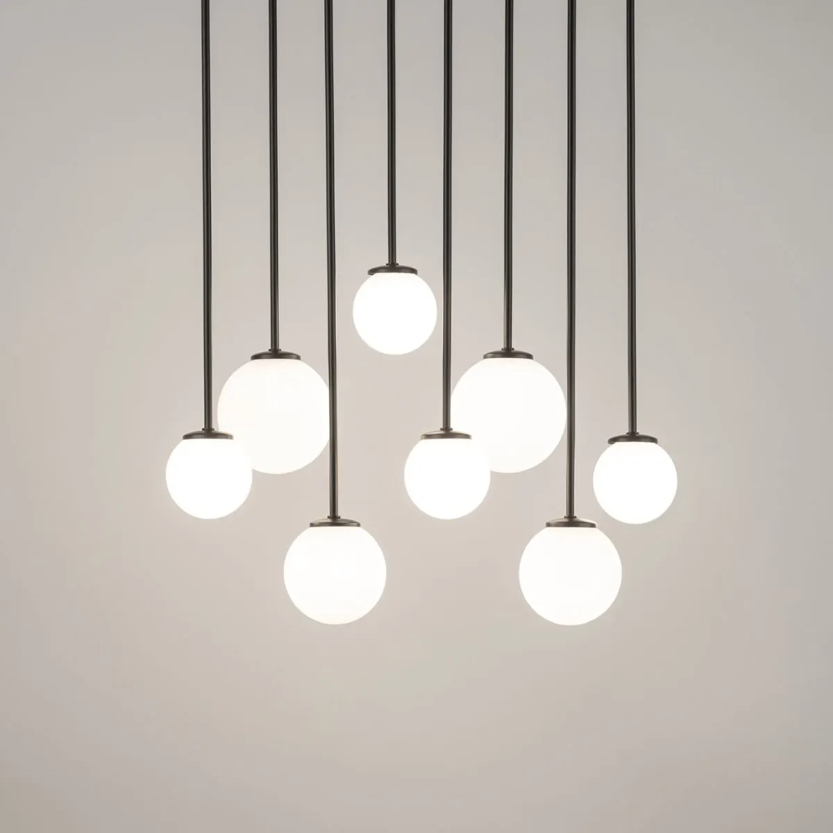 Lampa wisząca TULIA 8 biało-czarna - SI_33495