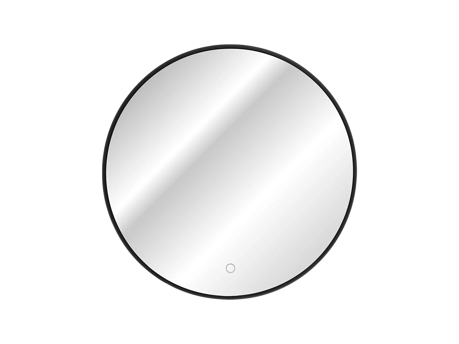 Lustro okrągłe LUNA LED czarne z włącznikiem dotykowym 60cm