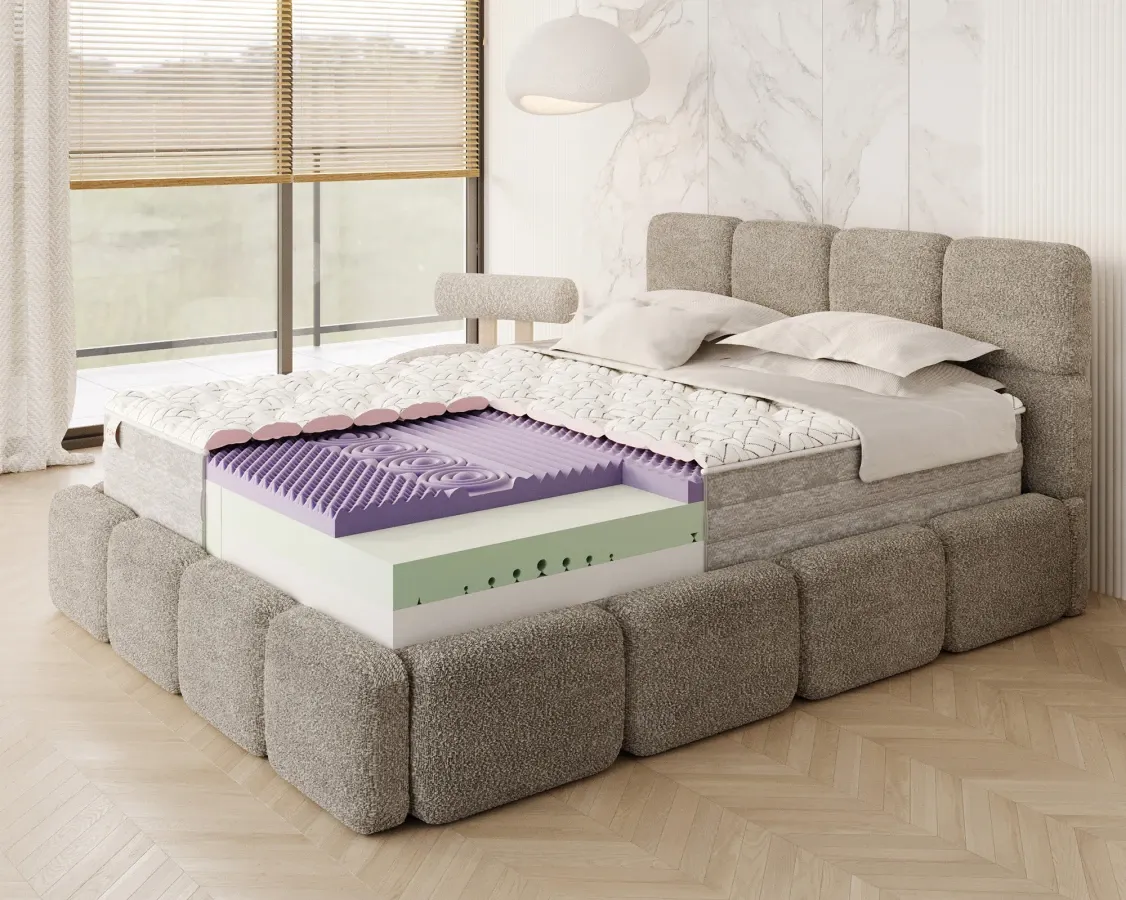 Materac piankowy AVELLINO pianka HR30, pianka HR44 - 140x200x28- H3 średnio twardy — zdjęcie 10