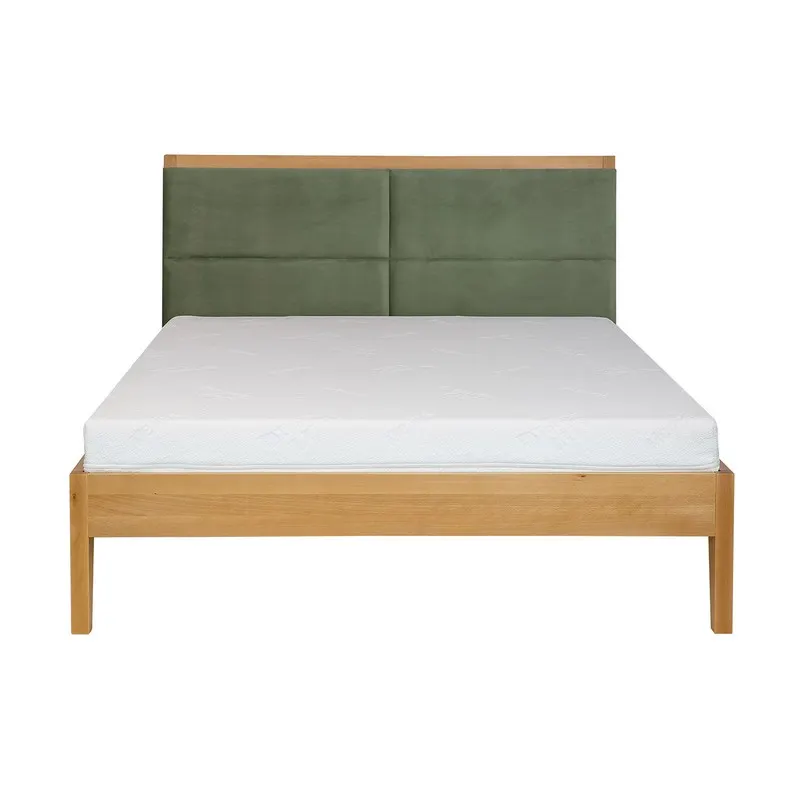 Łóżko bukowe tapicerowane 180x200 LK166 Naturalny DREWMAX - 50212