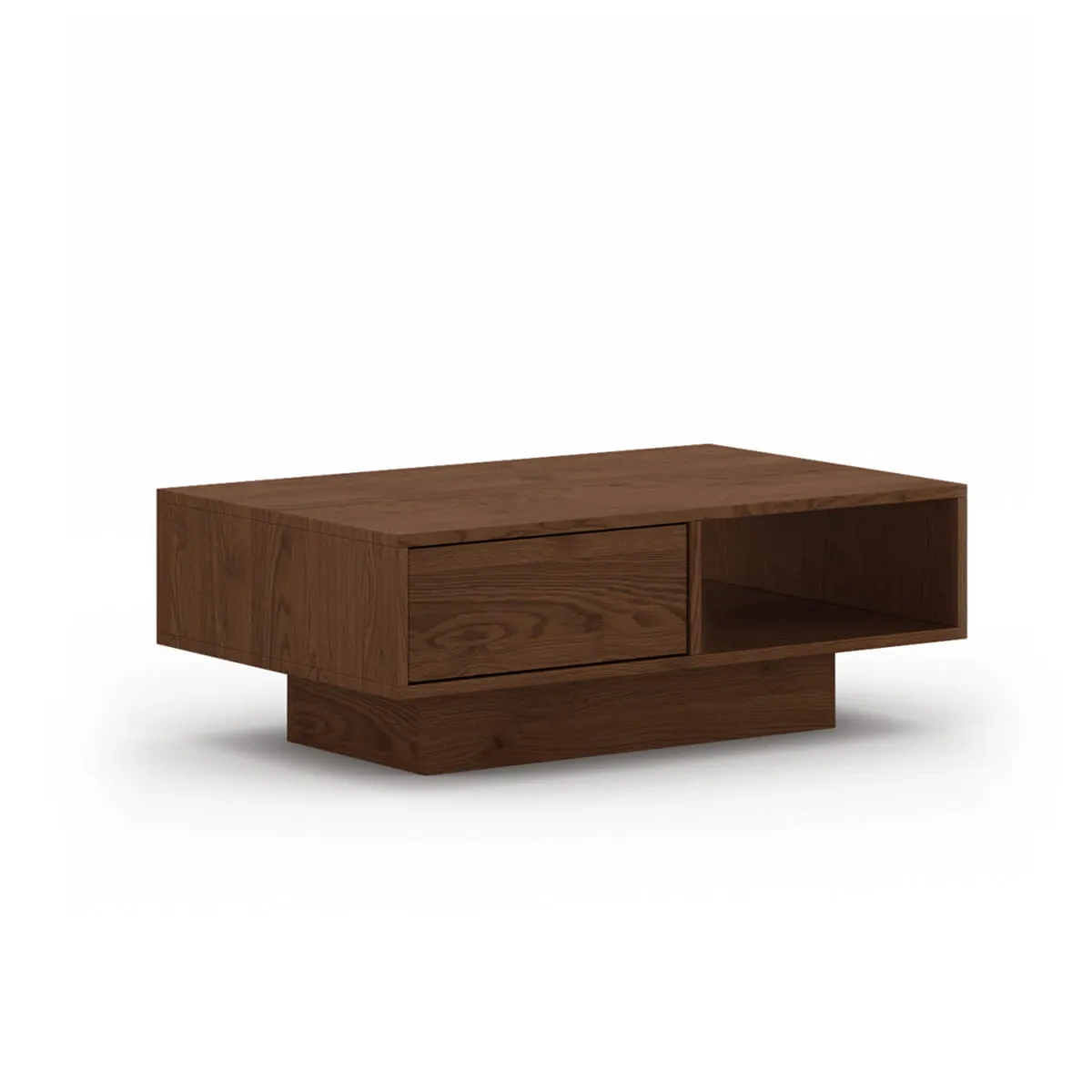 Stolik kawowy dębowy COLLODI z szufladą i półką - tabacco 70x110 cm Stolik kawowy, Meble, Tabela