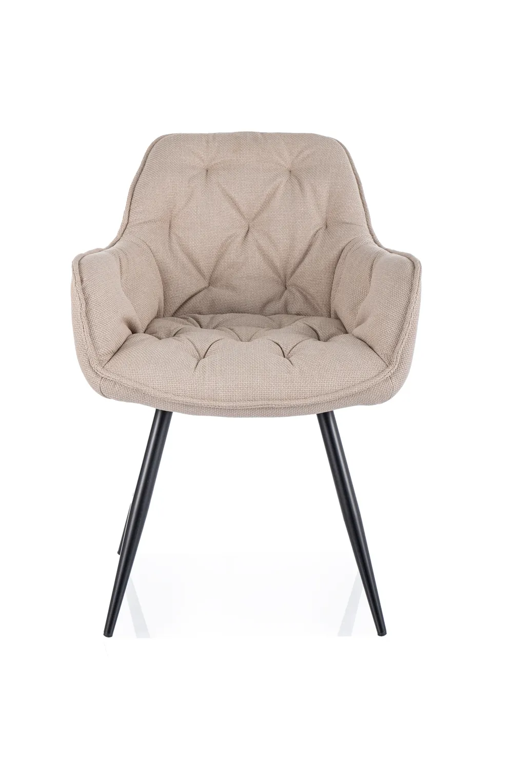 KRZESŁO z podłokietnikami CHERRY BJORN CZARNY STELAŻ/ JASNY BEŻ 24 KRZESŁO z podłokietnikami CHERRY BJORN CZARNY STELAŻ/ JASNY BEŻ 24