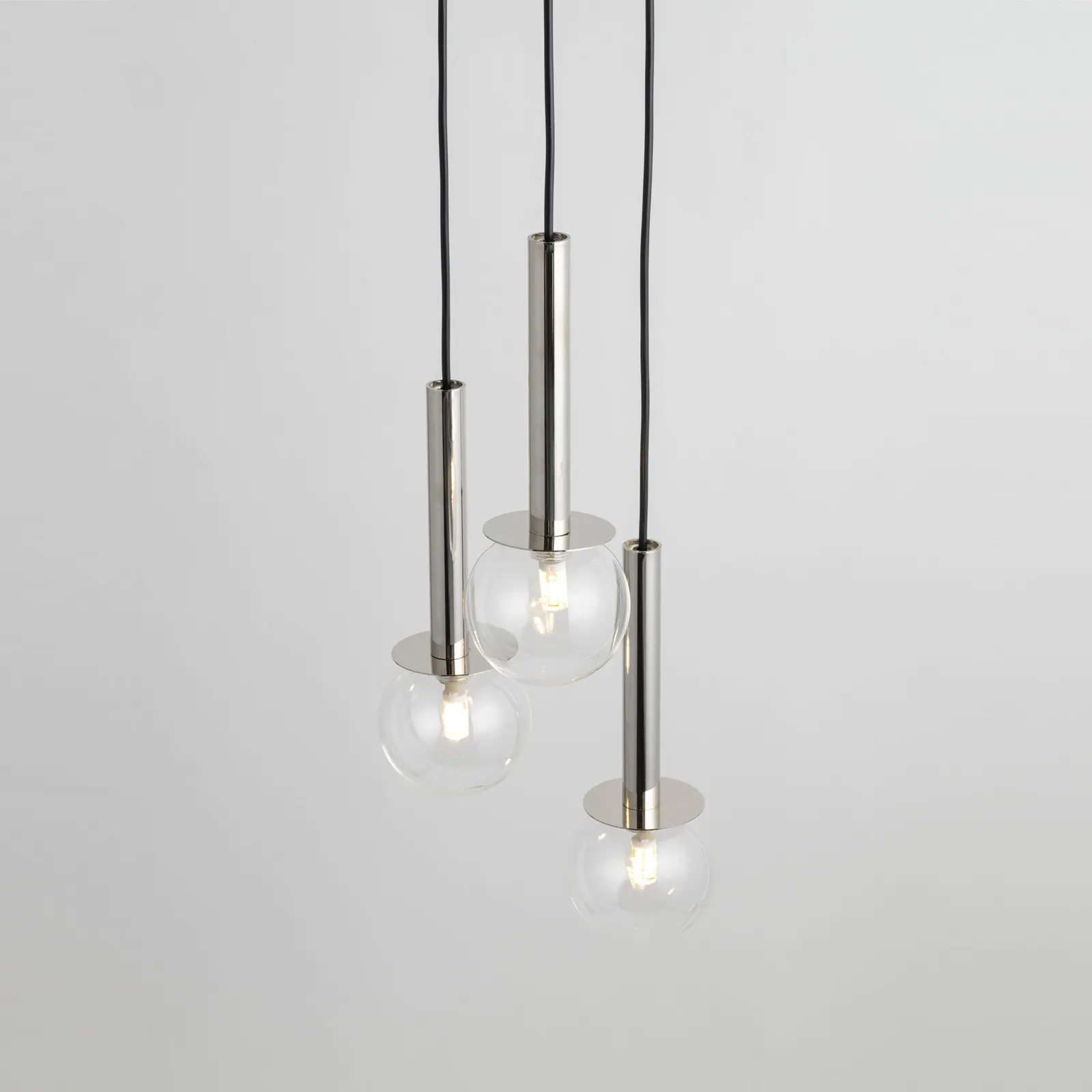 Lampa wisząca DAISY 3 czarno-srebrna - SI_40752