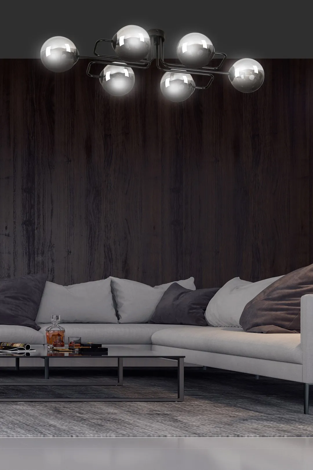 Lampa sufitowa BRENDI Czarny 832/6A - 832/6A