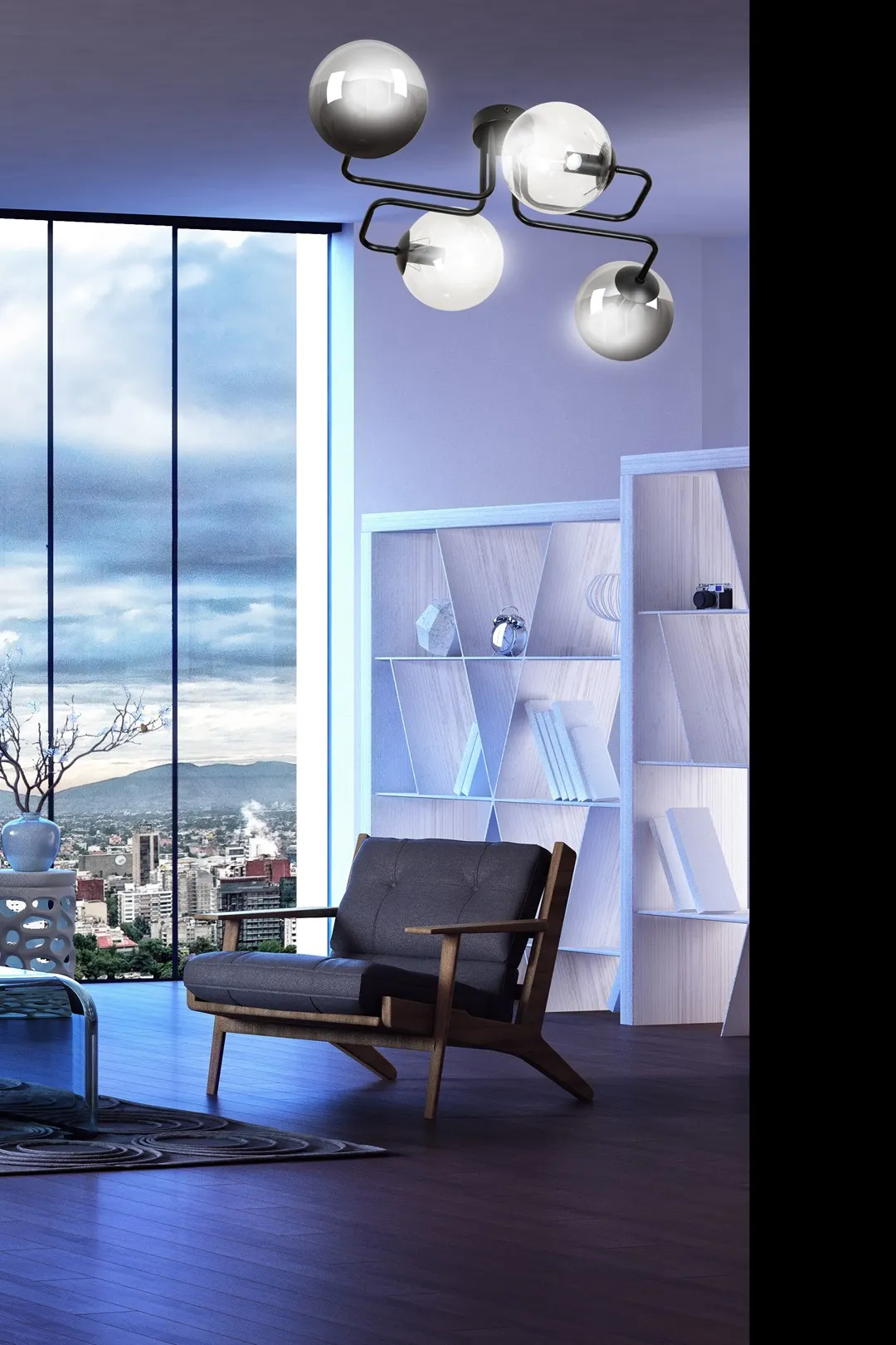 Lampa sufitowa BRENDI Czarny 843/4M3 - 843/4M3