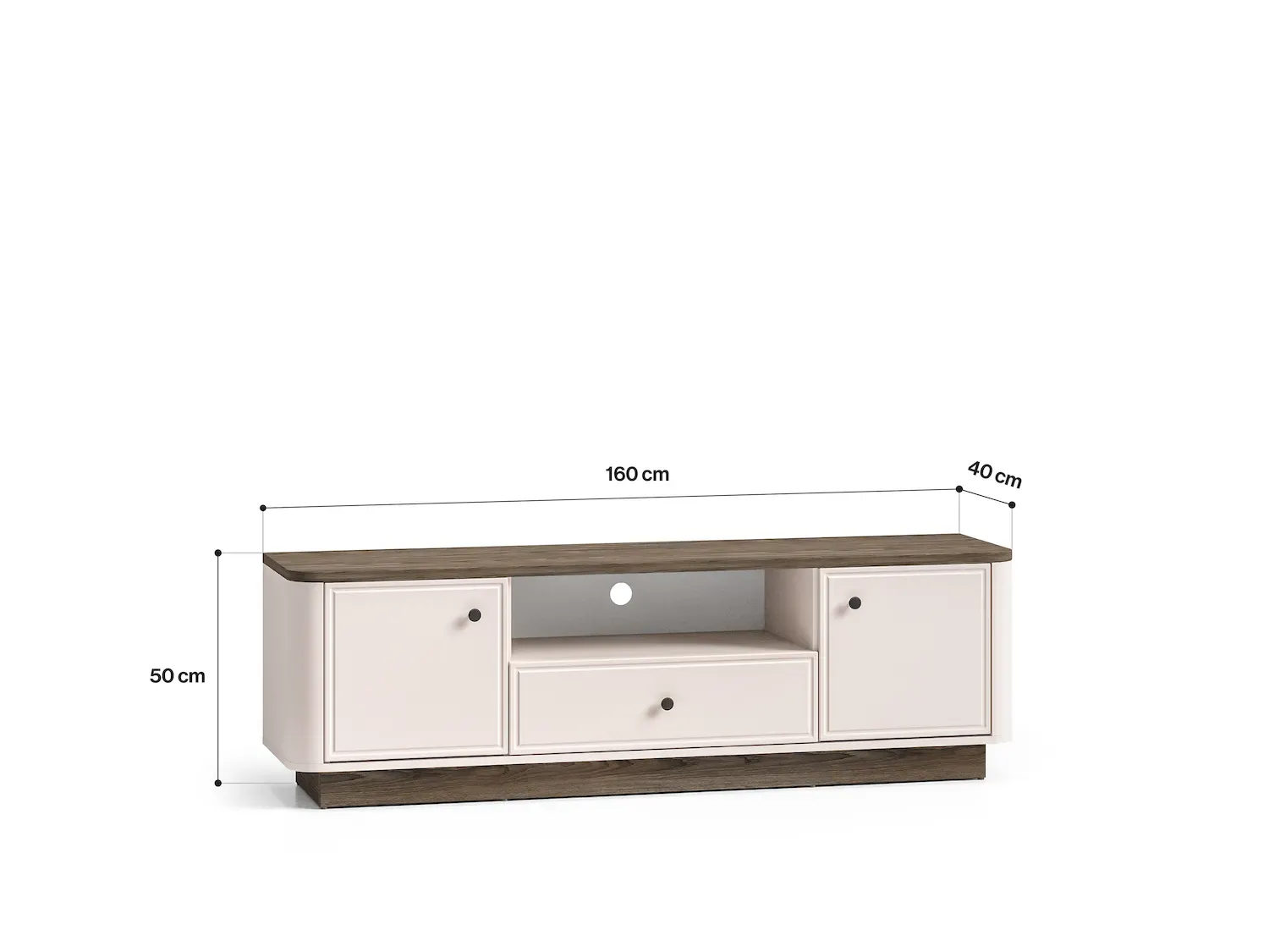 Szafka RTV 2-drzwiowa z szufladą VILAVIO 05 dąb windmill dark cashmere - 1VILA05-001