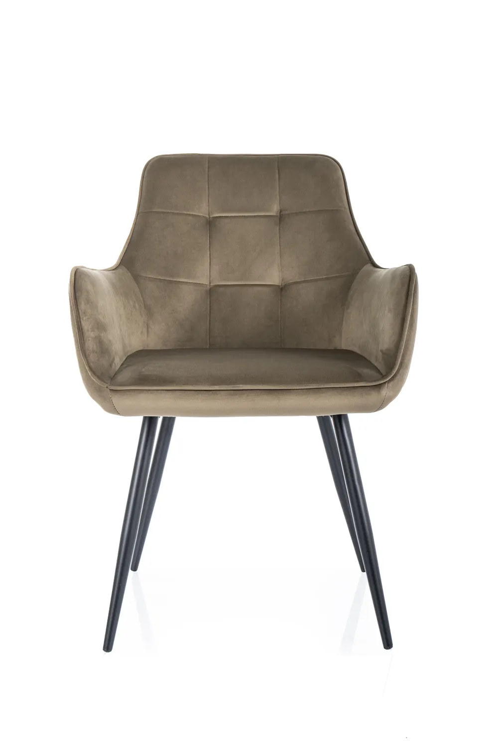 KRZESŁO LEMON VELVET CZARNY STELAŻ/OLIWKA BLUVEL 77 - LEMONVCOL