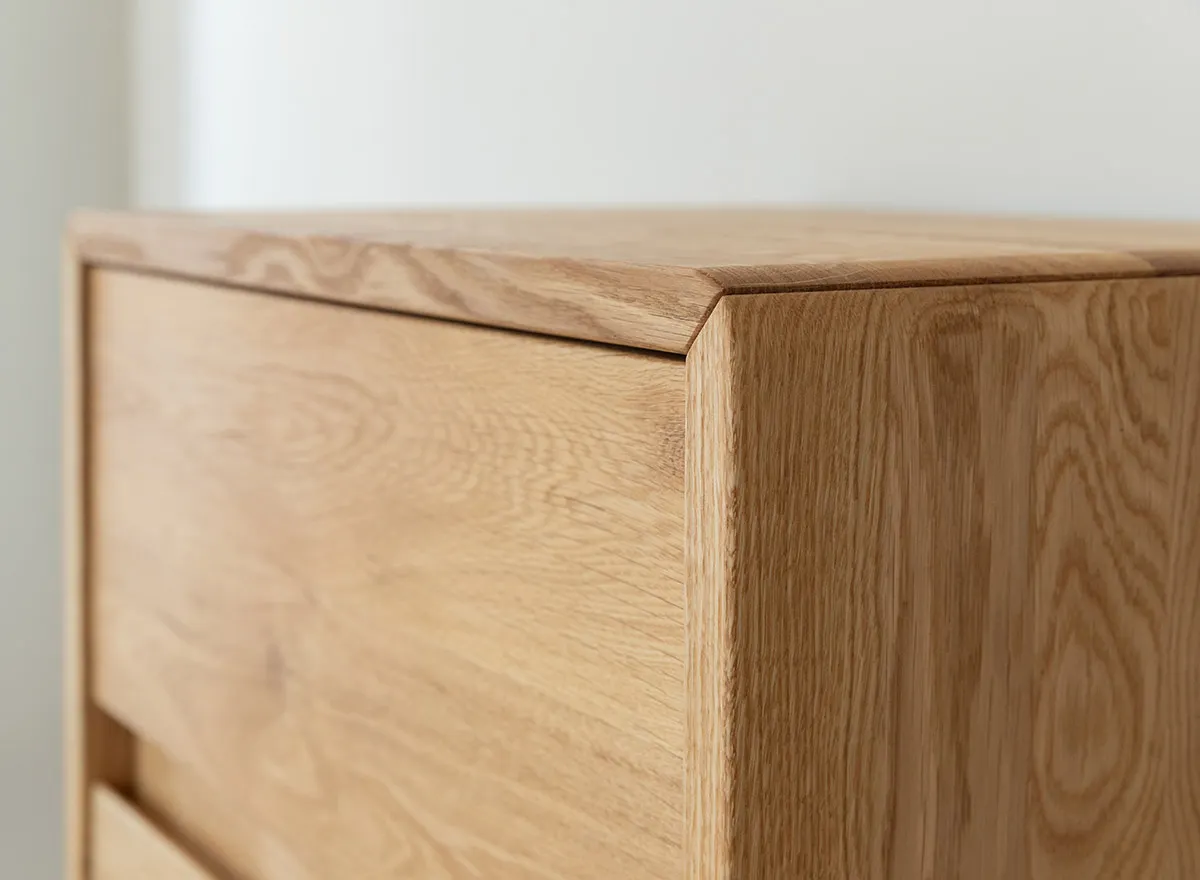 Komoda dębowa z 4 szufladami TOSSA Dębowy Sen dąb olejowany - ZIKOM2_4