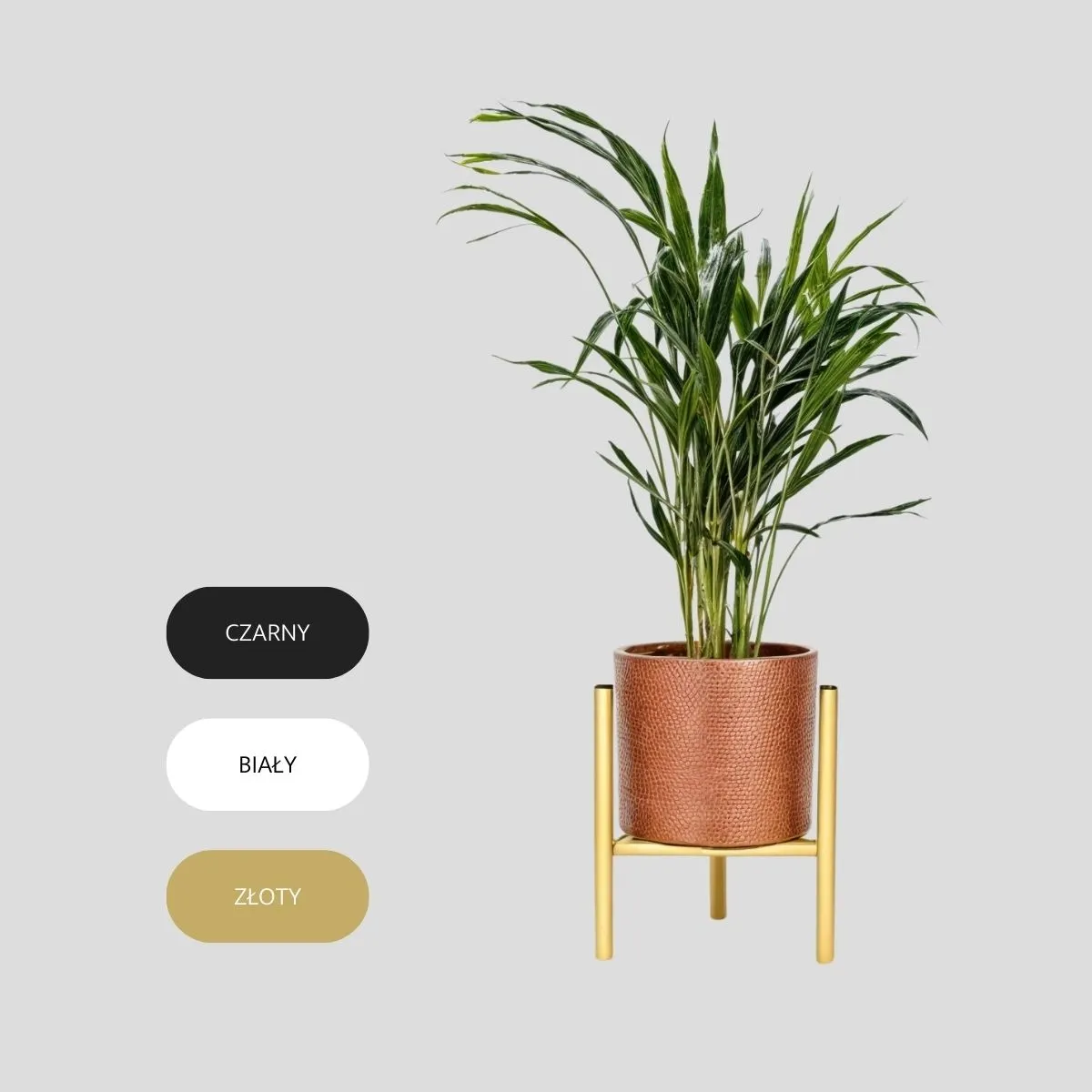 Kwietnik-stojak na donice metalowy DIJON M złoty - LD_TZ000006