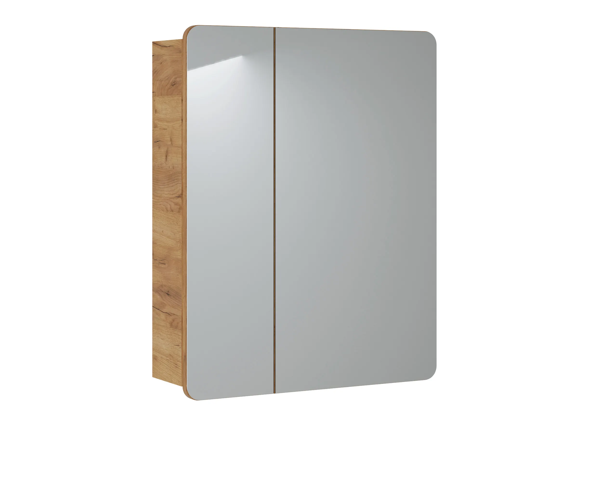 Szafka z lustrem 2-drzwiowa ARUBA dąb craft 75x60x16cm