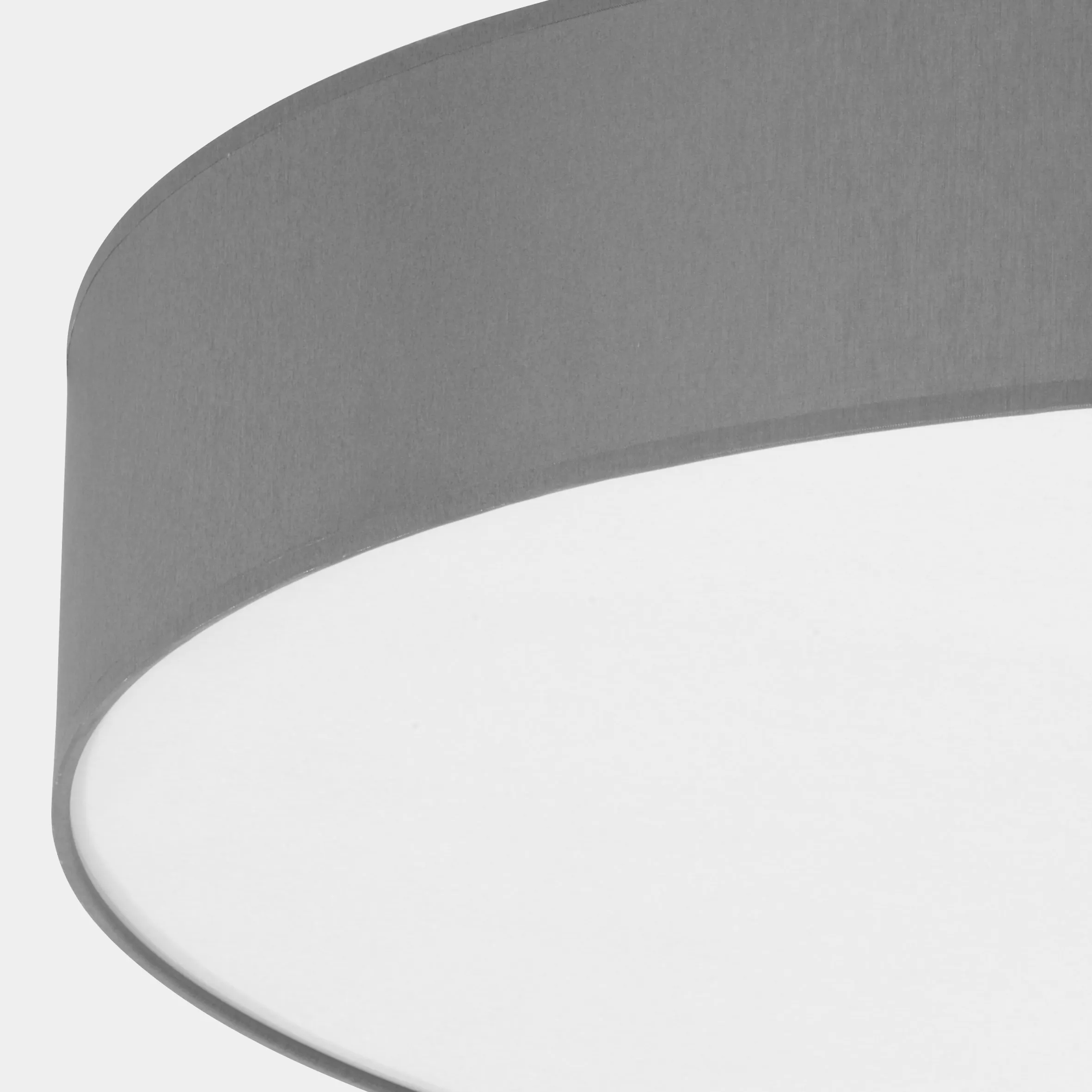 Lampa sufitowa RONDO szara z białym kloszem okrągła 78x15cm - TK_2725