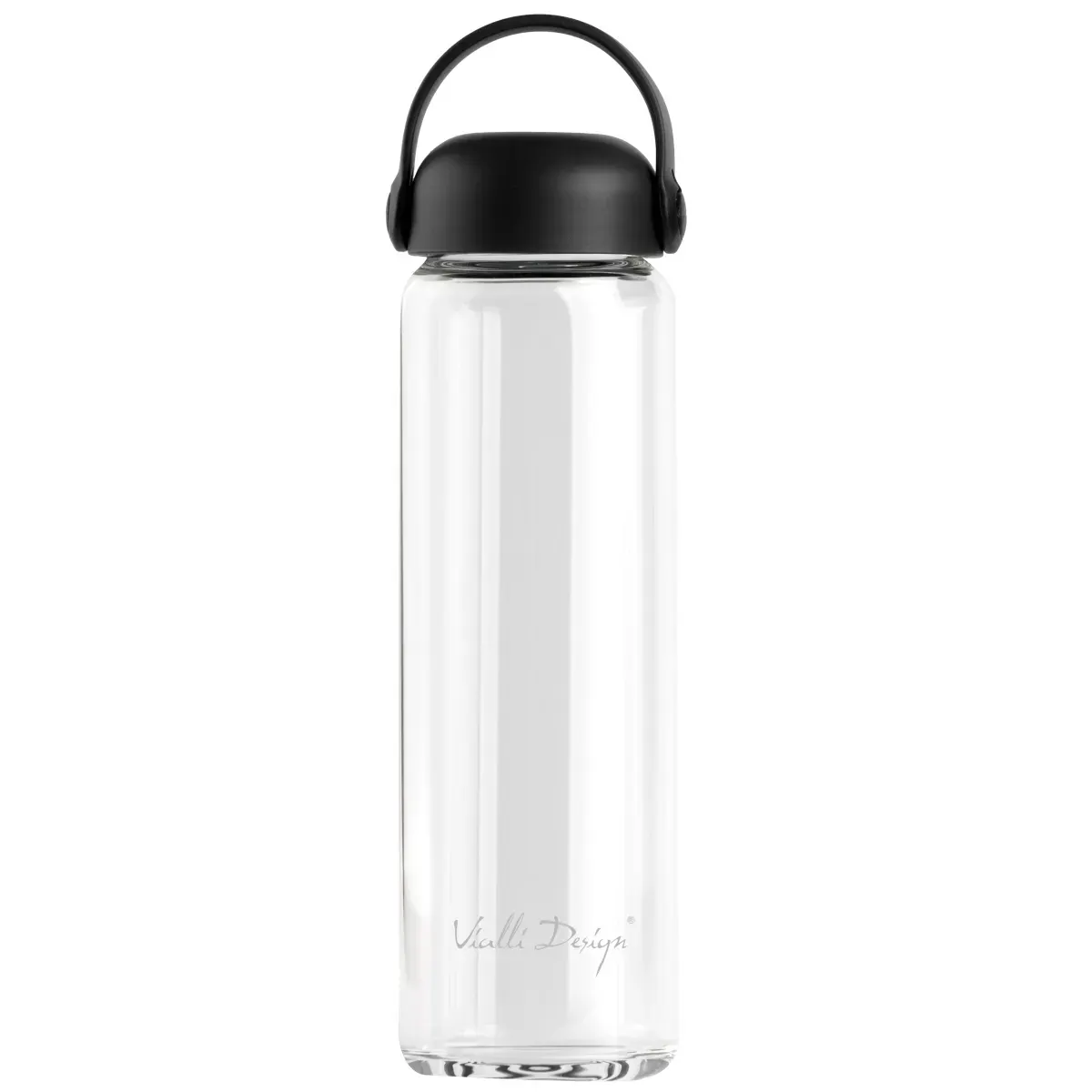 Butelka szklana na wodę FUORI 540 ml czarna Butelka szklana na wodę FUORI 540 ml czarna