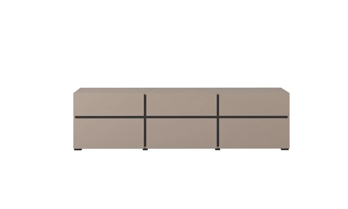 Szafka RTV 3-drzwiowa z szufladami CROSS 180 cm congo beżowo-szara - 24CWMY41