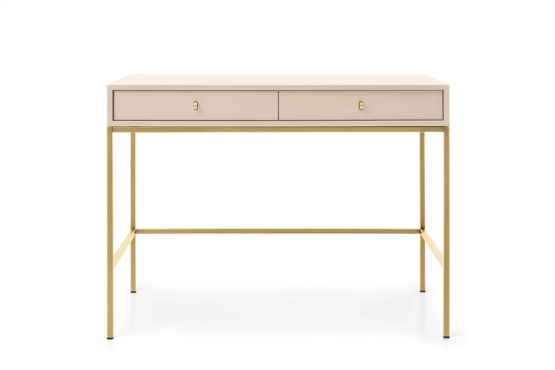 Toaletka z 2 szufladami MONO Piaskowy, Złoty - MONO_MT104_PIASKZL