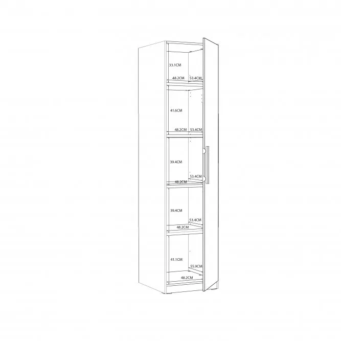 Szafa ubraniowa CADIXO Dąb Sonoma 81 - CDXS81-D30
