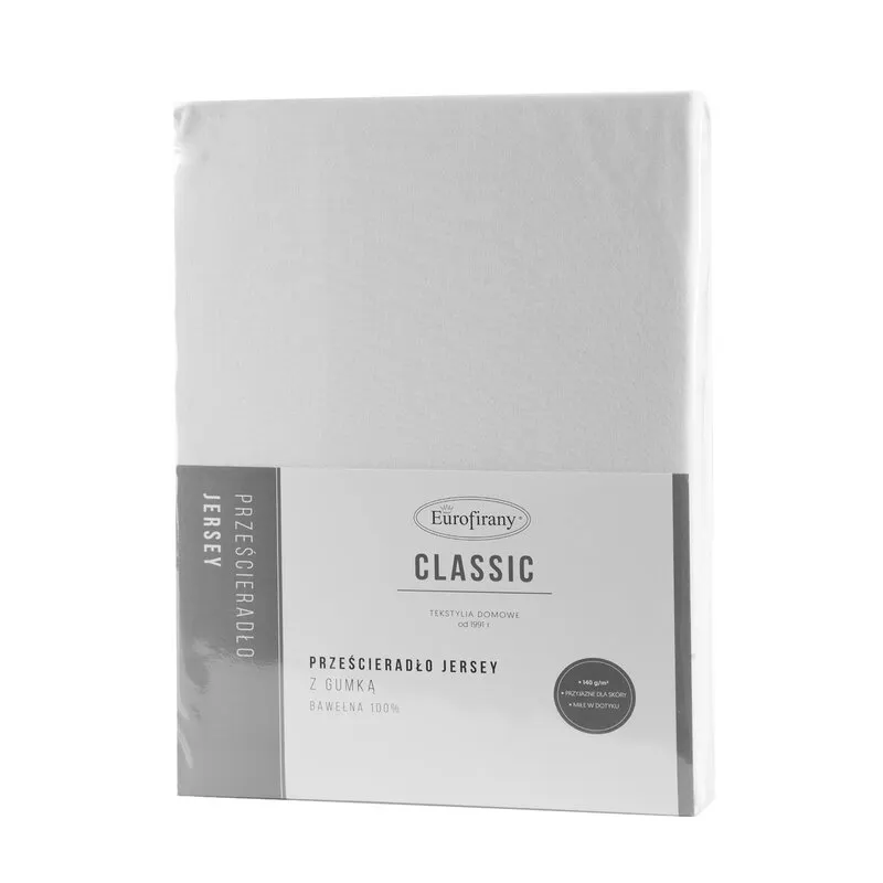 PRZEŚCIERADŁO JERSEY3 140X200 CM, WYS.30 CM BIAŁY - EU_428913