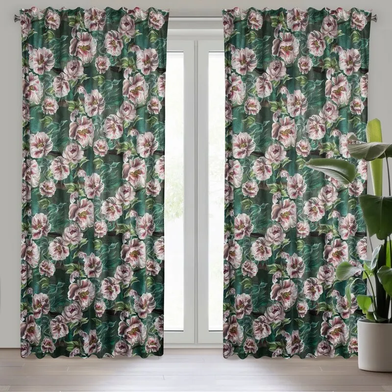 ZASŁONA GOTOWA PALMERA NA TAŚMIE 140X270 CM ZIELONY ZASŁONA GOTOWA PALMERA NA TAŚMIE 140X270 CM ZIELONY