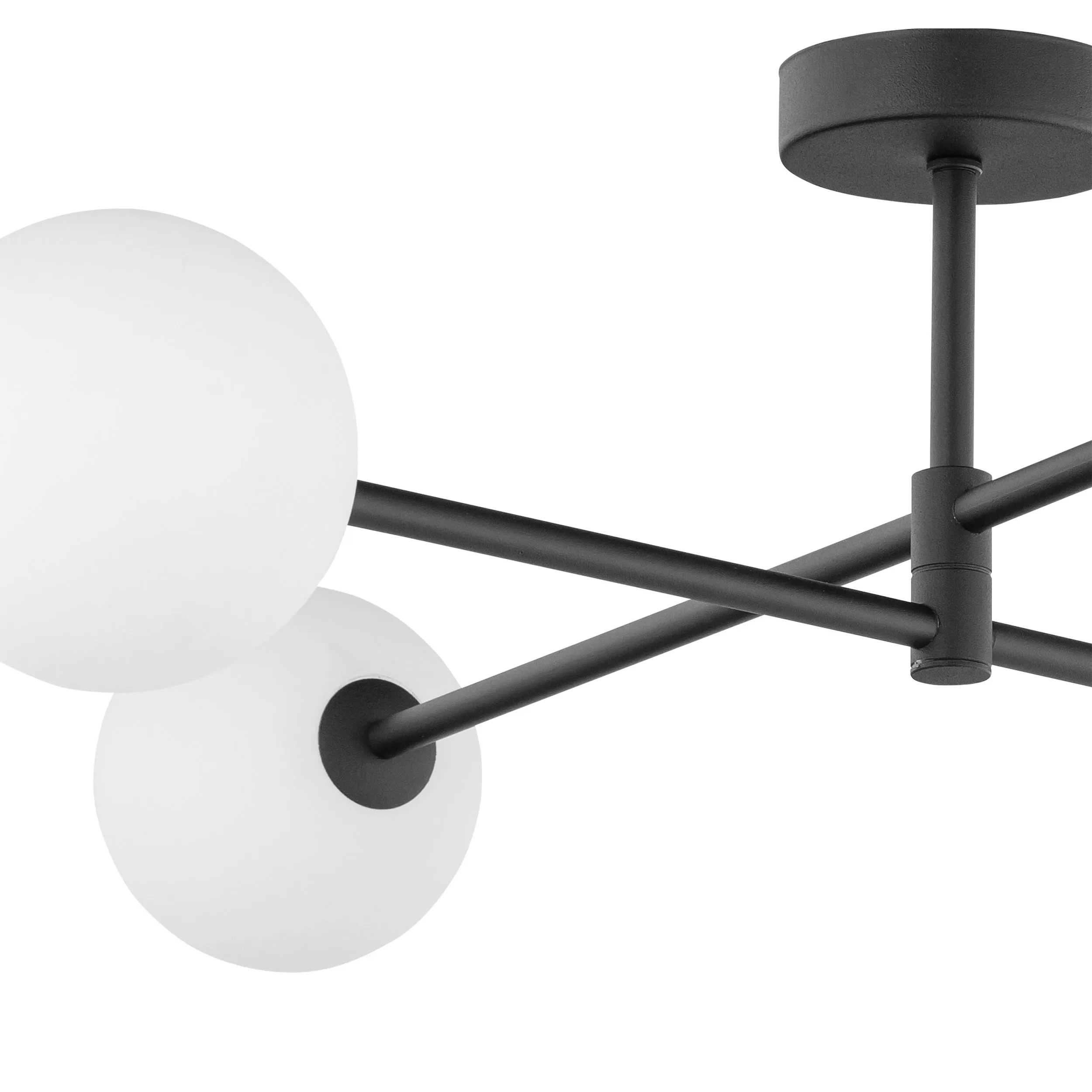 Lampa sufitowa SARIUS białe okrągłe szklane klosze 90x68x19cm - TK_4735