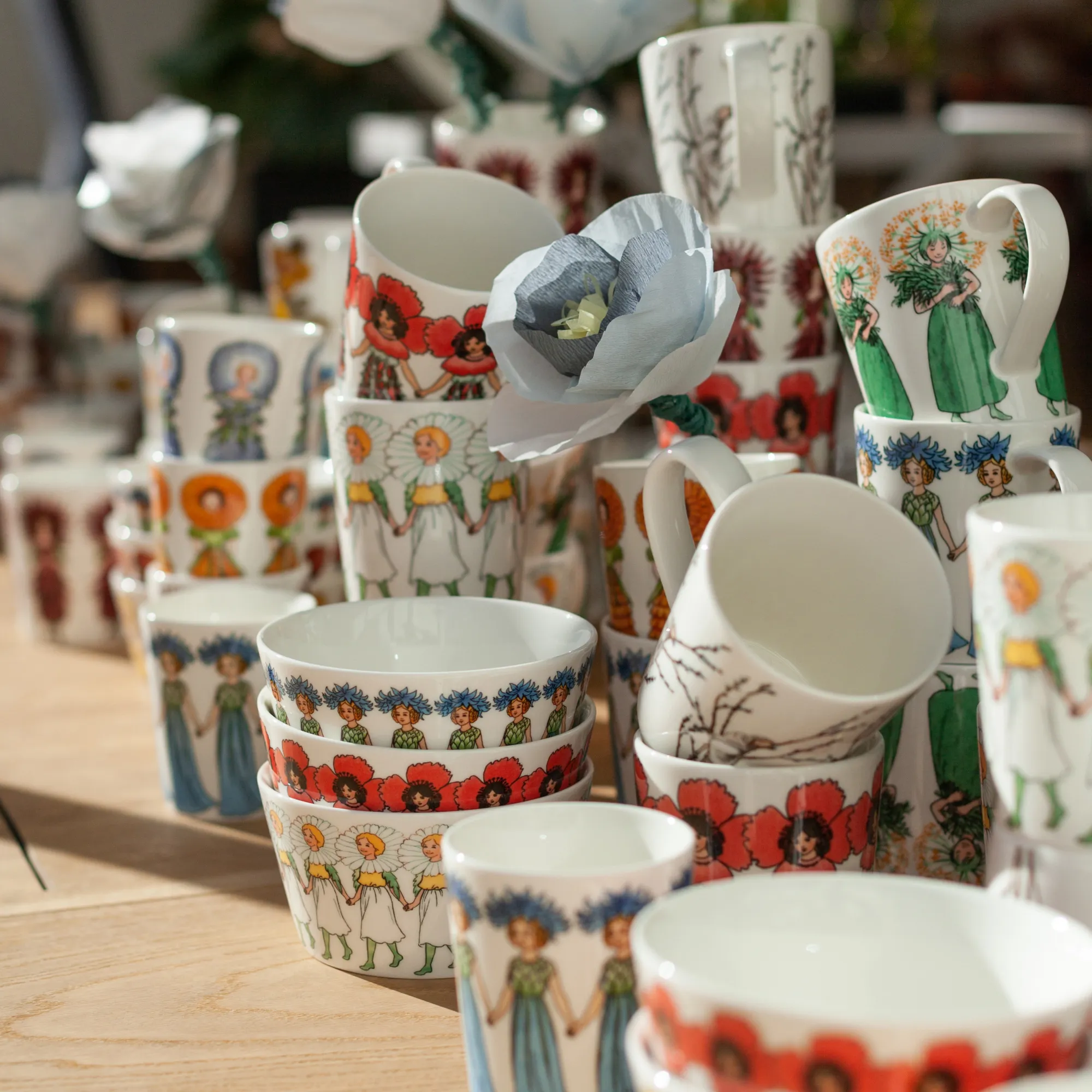 image ceramika, kubki, porcelana, ilustracja, wzór