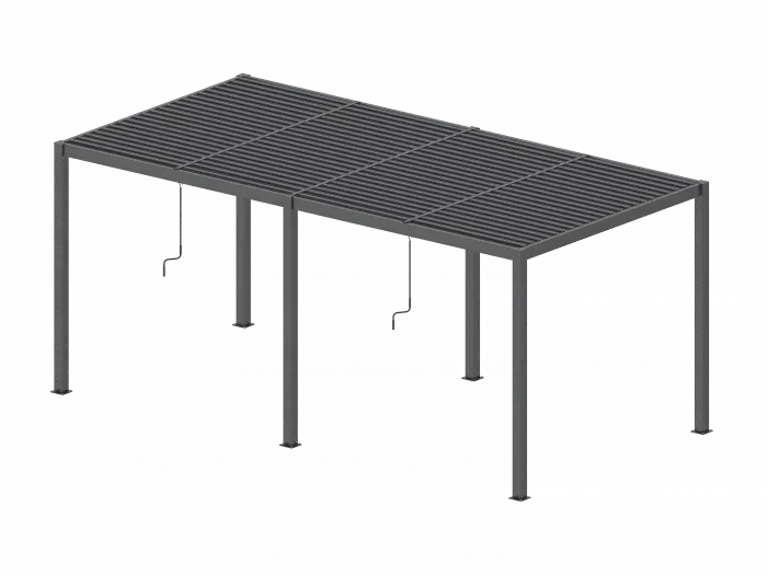 Pergola LUXE 5.8x3m antracyt z LED - MI_5905610251277