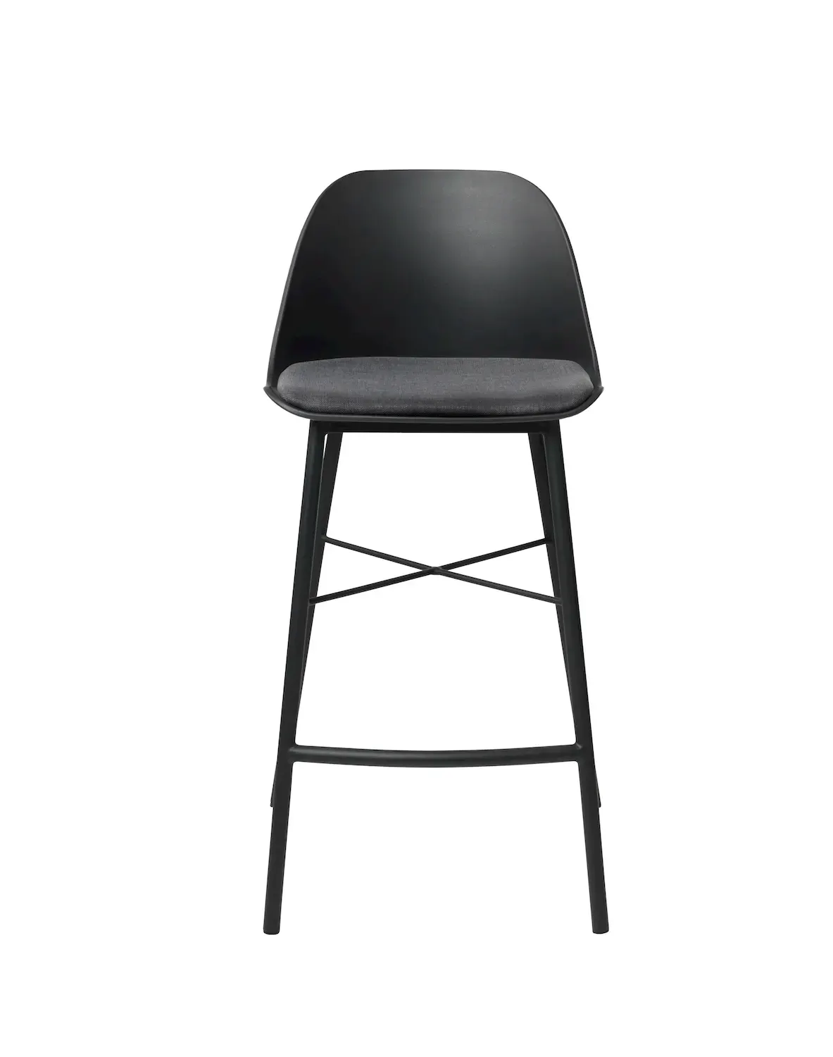 Hoker WHISTLER tapicerowane siedzisko - czarny, szary - UN_38031061