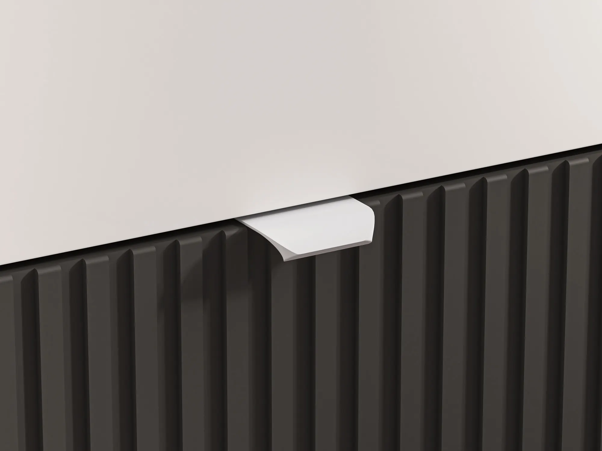 Komoda z 4 szufladami TORINO 07 Biały, Castello, Grafit - 1TORI07-001