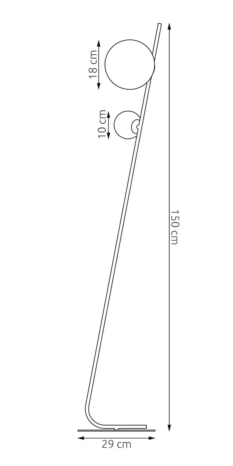 Lampa podłogowa metalowa TATU LP2 biała - 1505/LP2