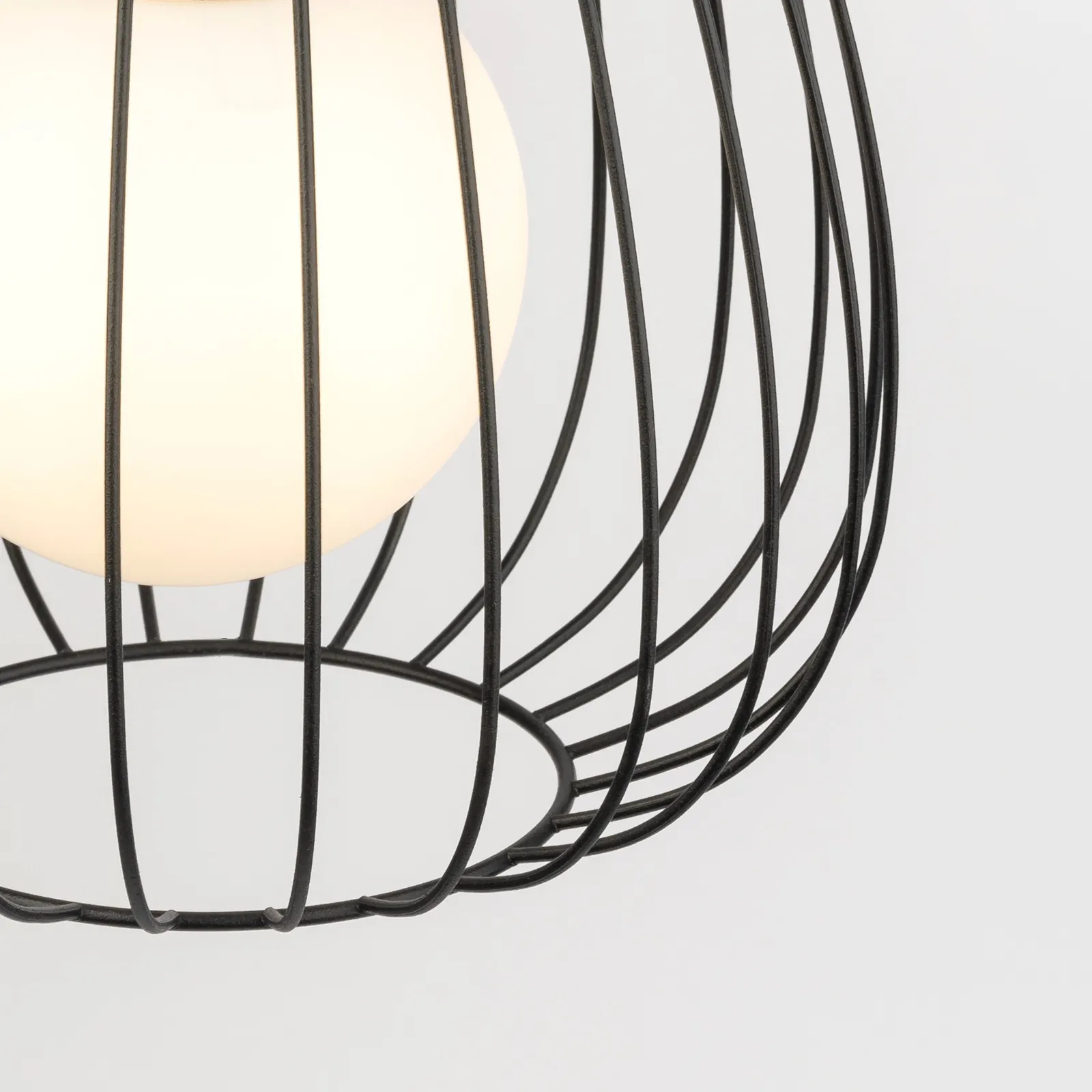 Lampa wisząca BELL 1 S czarno-srebrna - SI_40722