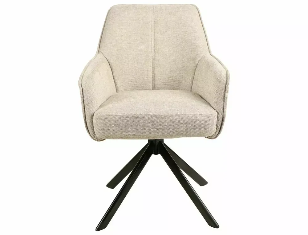 Krzesło obrotowe NOTTI BREGO 31 jasny beż czarny stelaż - NOTTIBRCJBE