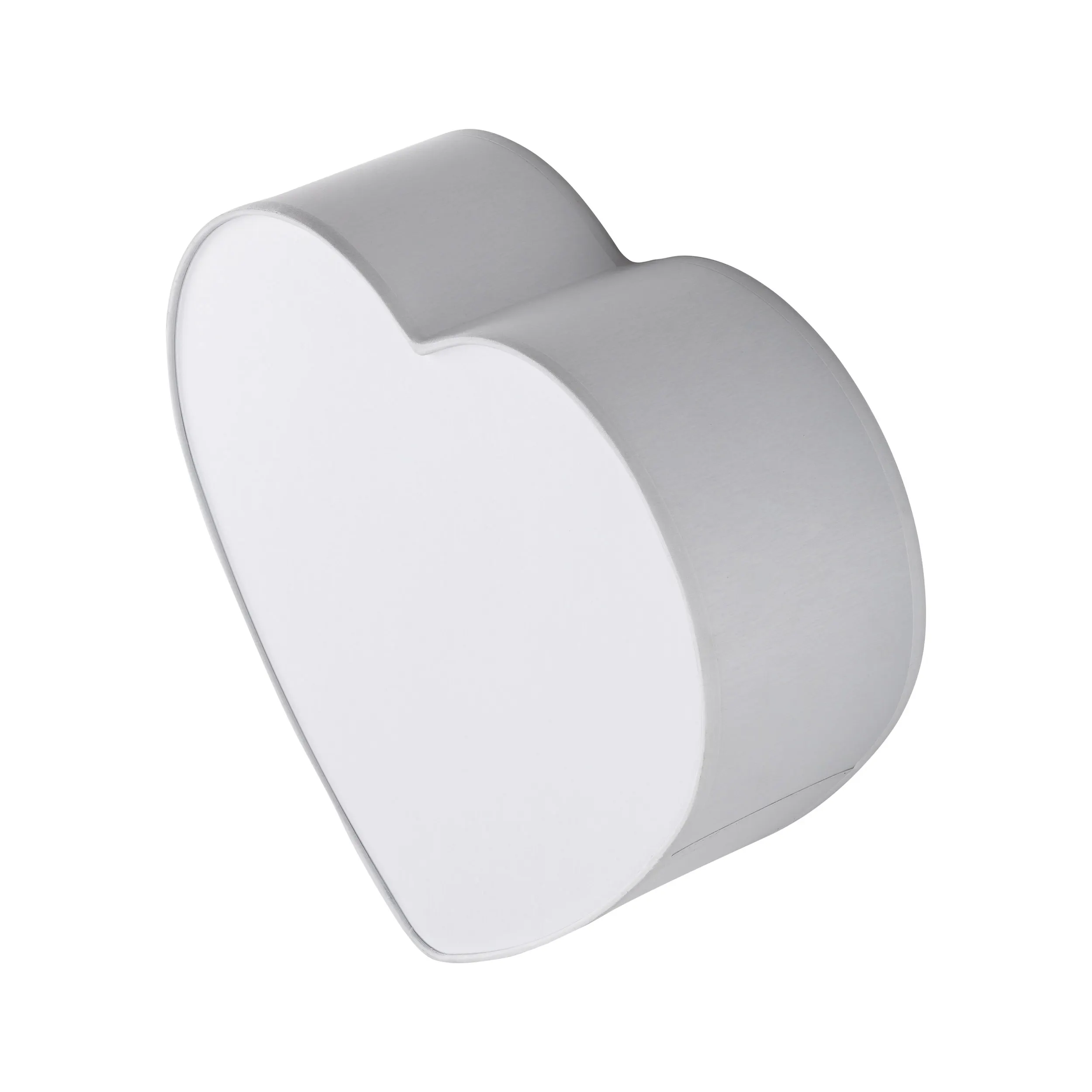 Plafon / Kinkiet HEART szara z białym kloszem w kształcie serca 42x38x13cm - TK_5923